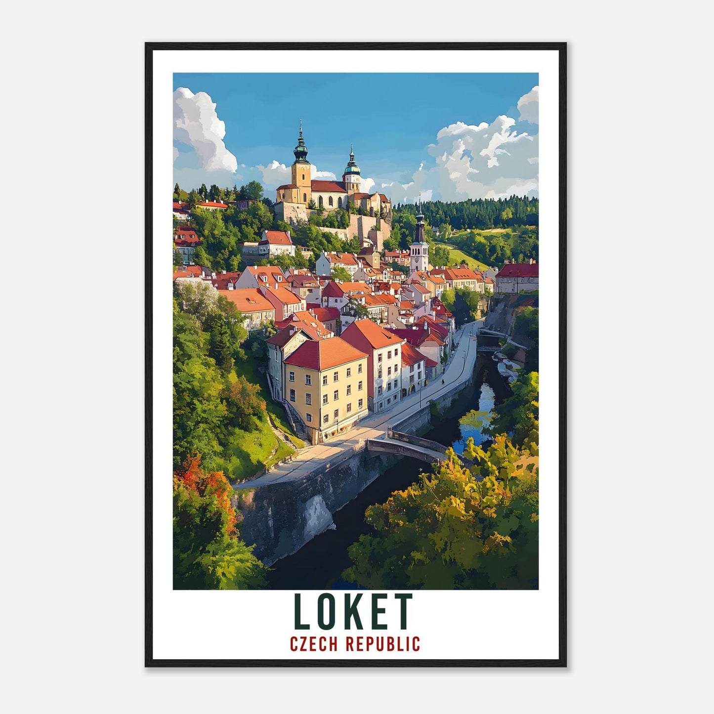 Loket Travel Print Czechia Home Decor Loket Wall Art Gift Wall Hanging Art Lover Loket Czech Republic Artwork Travel Poster Travel Artwork