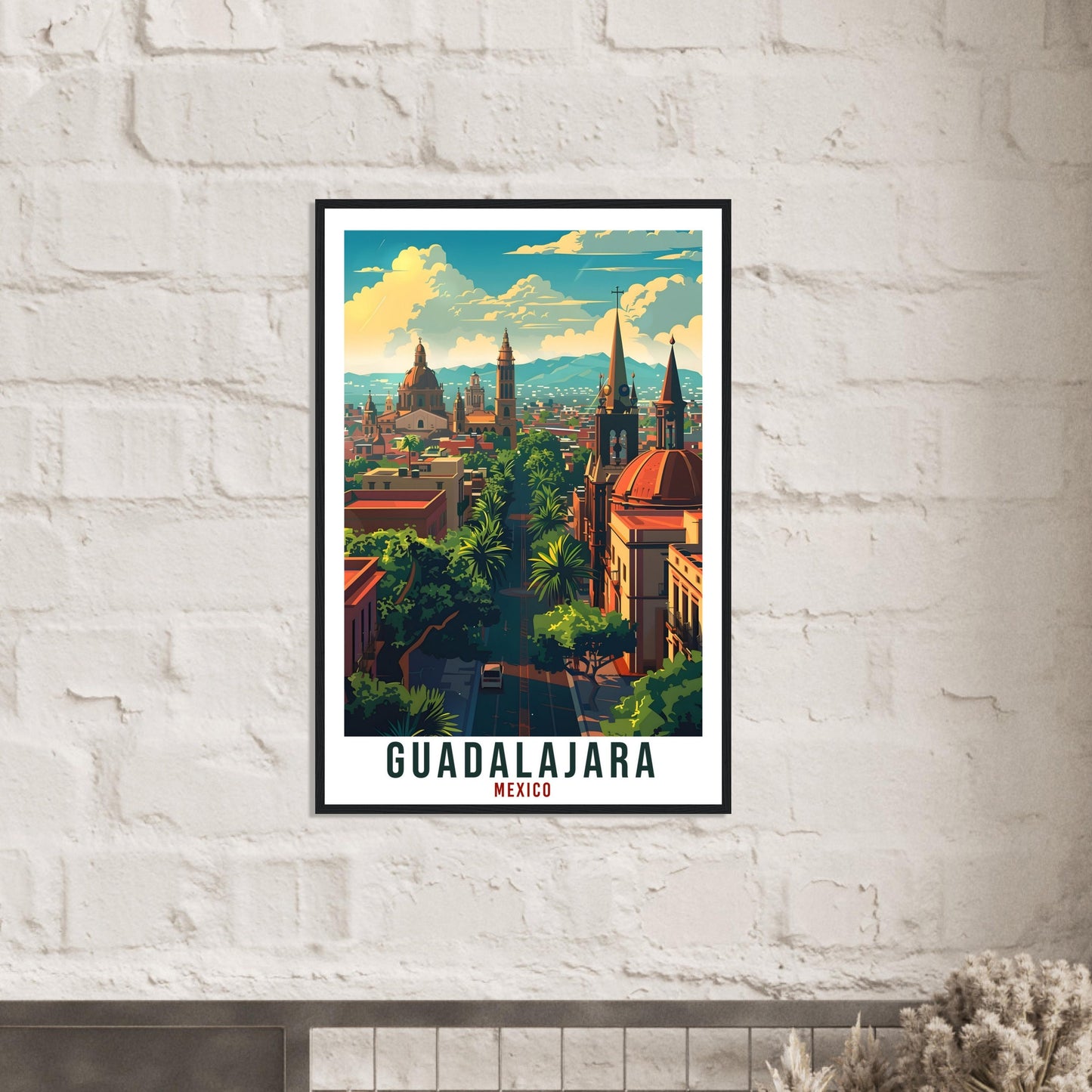 Guadalajara Mexico Travel Print Mexico Wall Art Wall Hanging Home Décor Guadalajara Gift Mexico Landmark Artwork Guadalajara Travel Poster