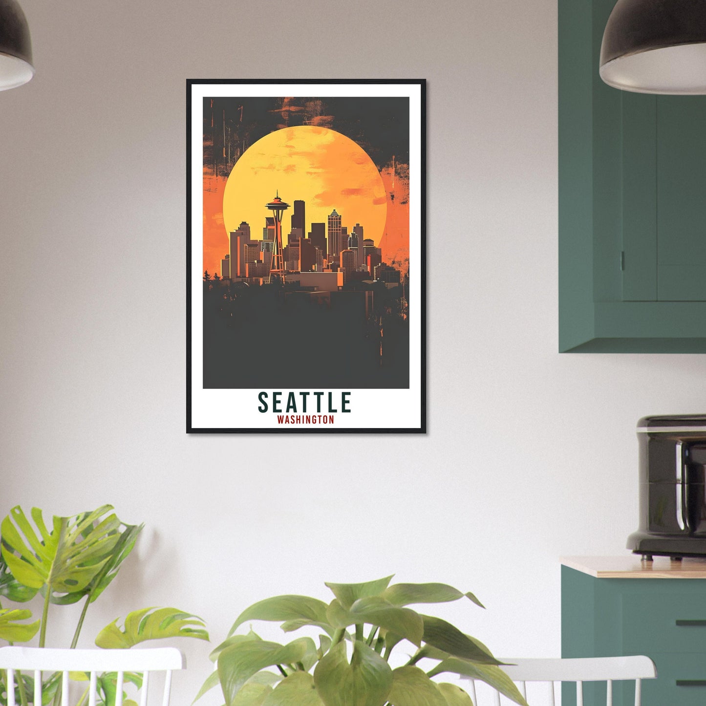 Seattle Travel Print Washington Home Decoration USA City Wall Art Gift Wall Hanging Art Lover Washington Artwork Seattle Travel Poster