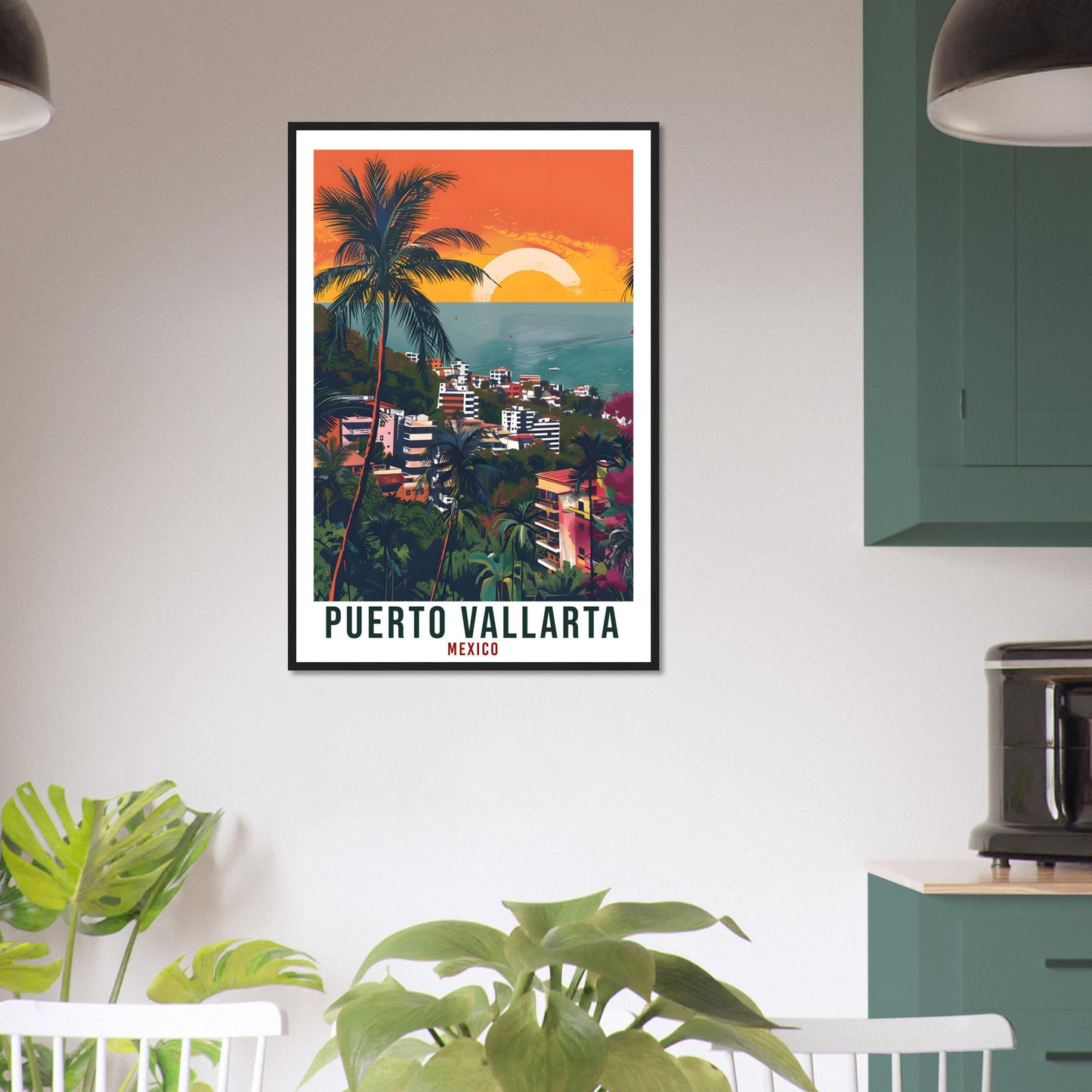 Puerto Vallarta Travel Print Mexico Home Decoration Wall Art Gift Wall Hanging Vallarta Mexico Artwork Mexico Travel Poster Holiday Print