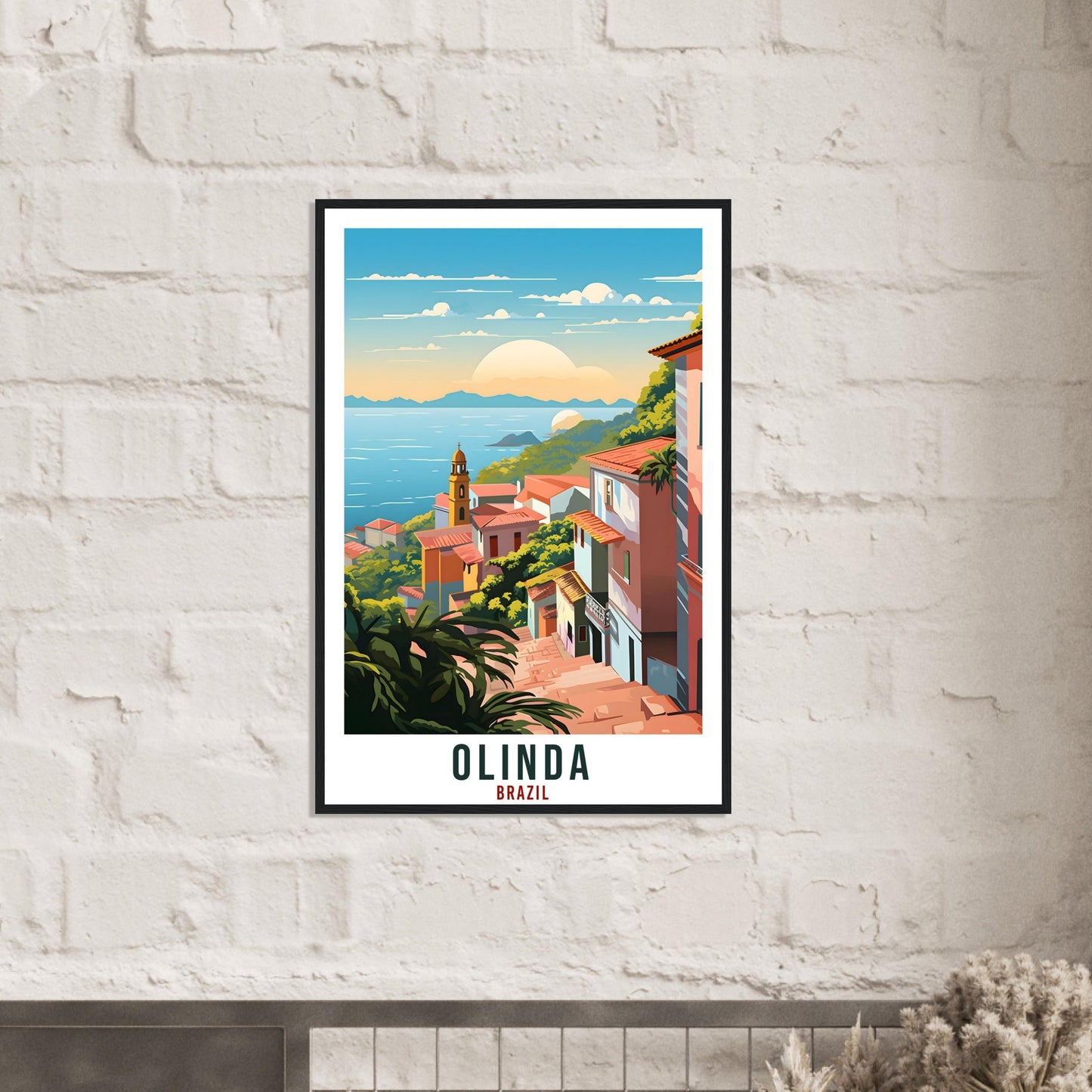 Olinda Travel Print Wall Art Olinda Brazil Wall Hanging Artwork Olinda Art Gifts Olinda Travel Poster Brazil Home Decor Art Lovers Gift