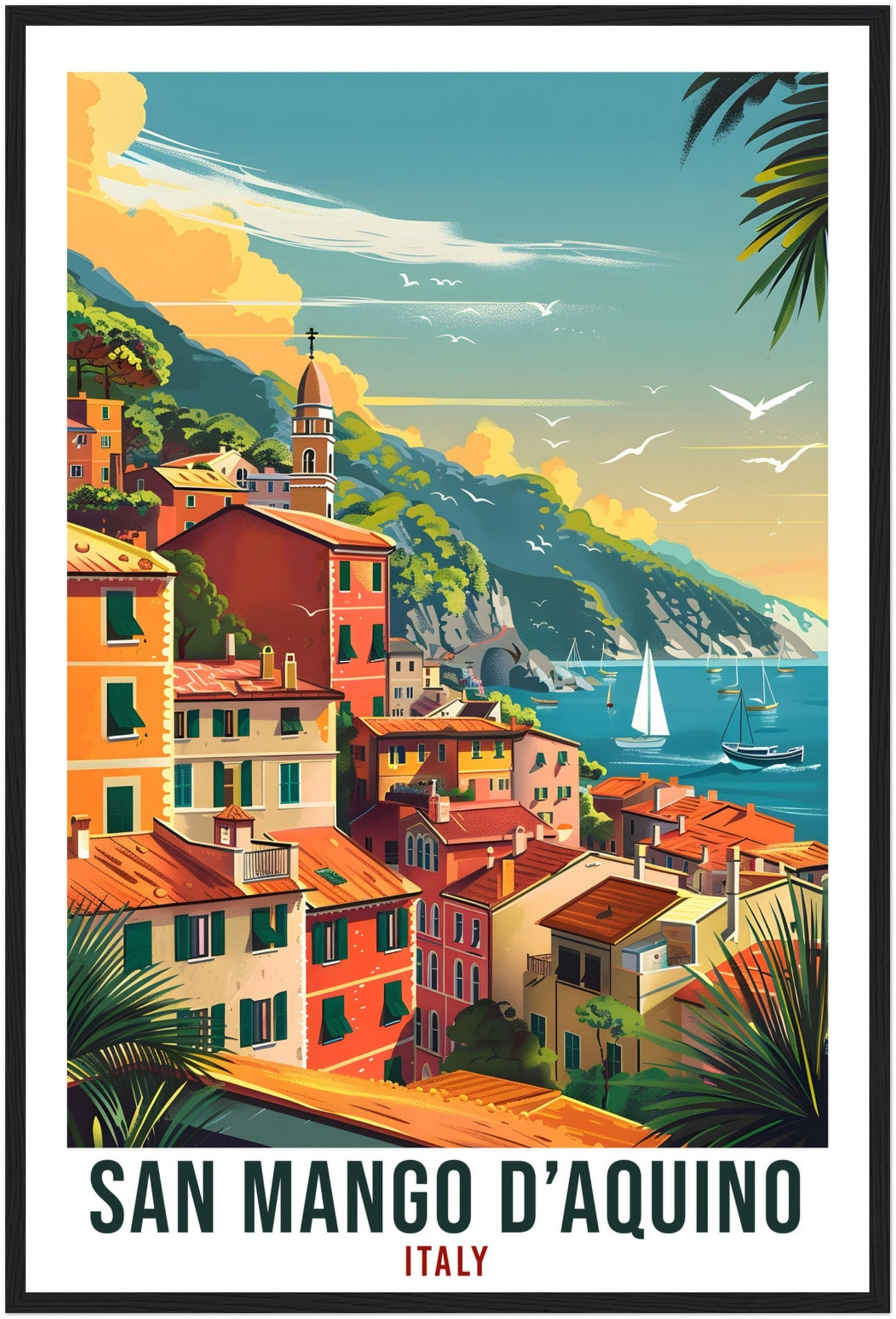 San Mango d'Aquino Italy Travel Print Italy Wall Art Wall Hanging Home Décor San Mango dAquino Gift Italy Artwork Gift Italian Travel Poster