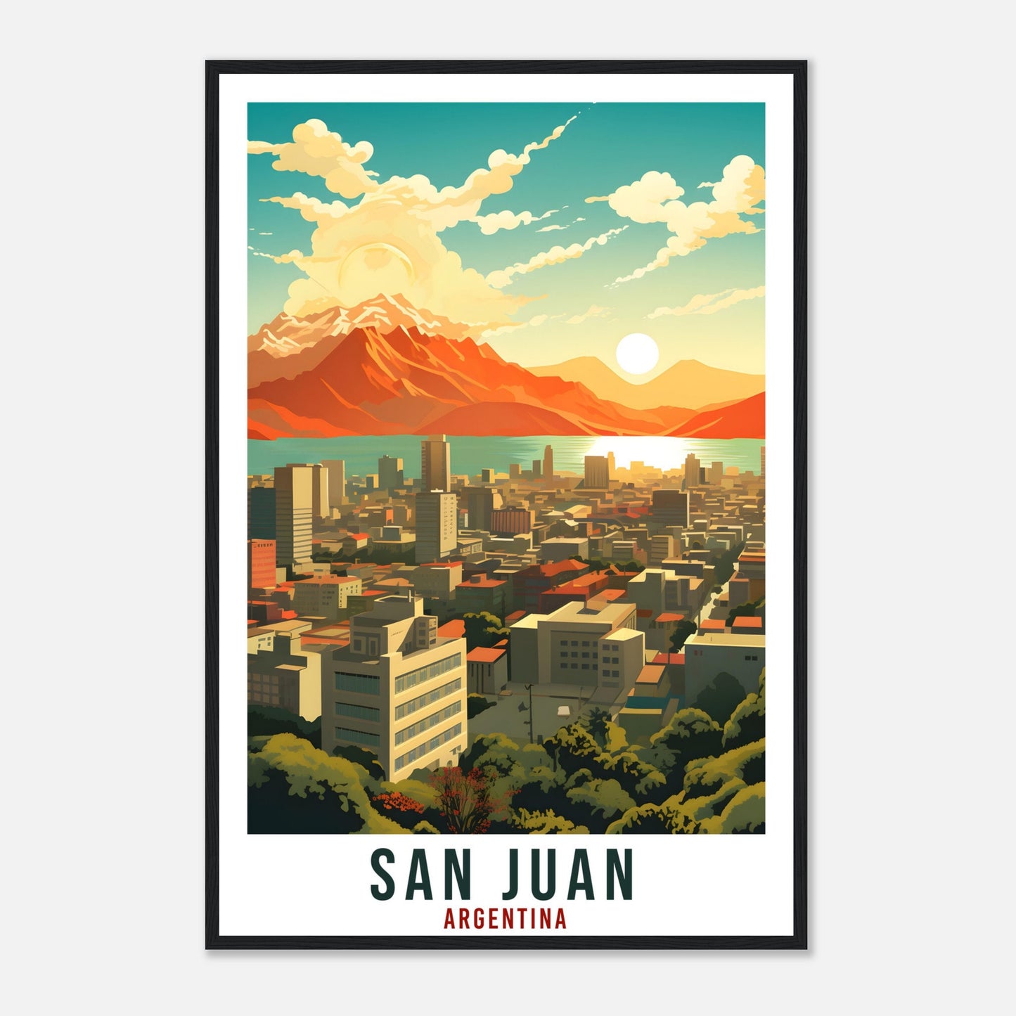 San Juan Travel Print Wall Art San Juan Argentina City Landscape Artwork San Juan Art Gift San Juan Travel Poster Argentinian Art Lover Gift