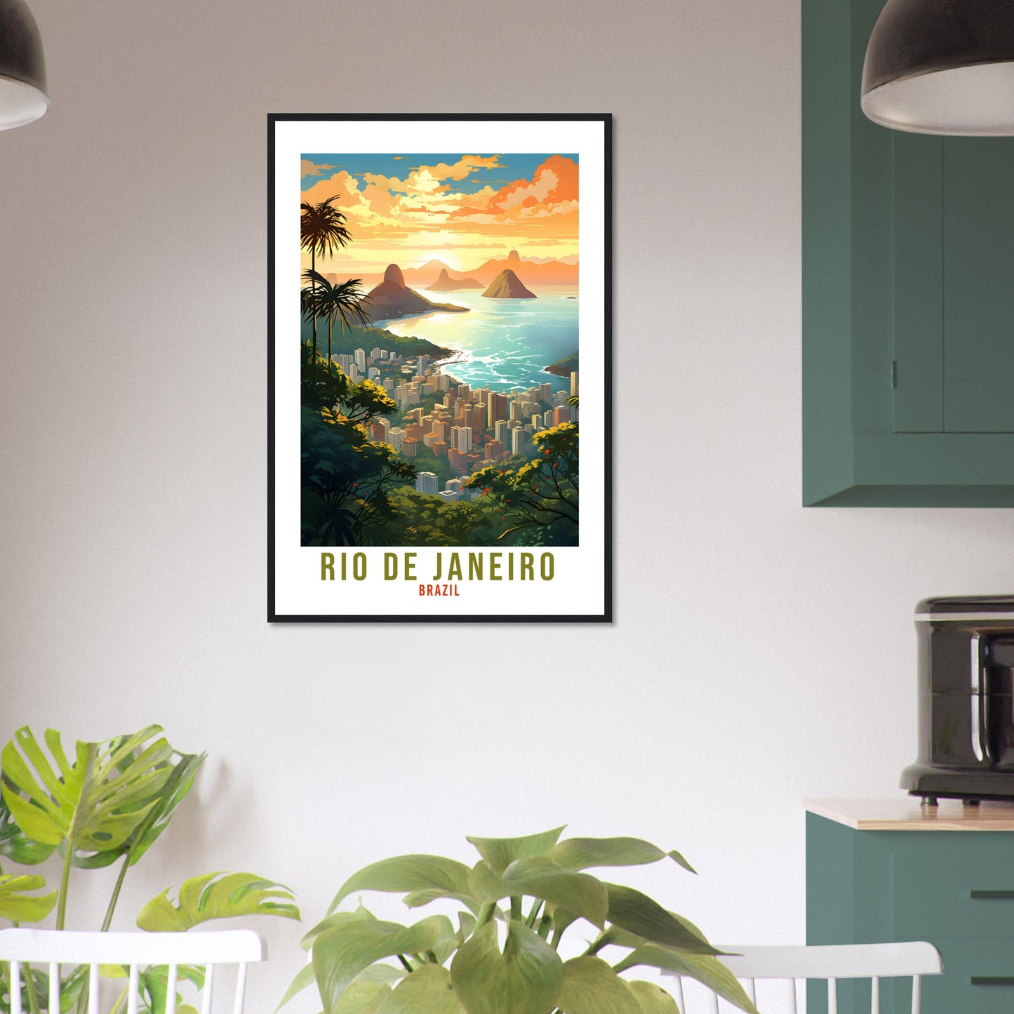 Rio De Janeiro Travel Poster Wall Art Rio De Janeiro Wall Hanging Home Decor Rio De Janeiro Gift South America Wall Art Print Art Brazil Art