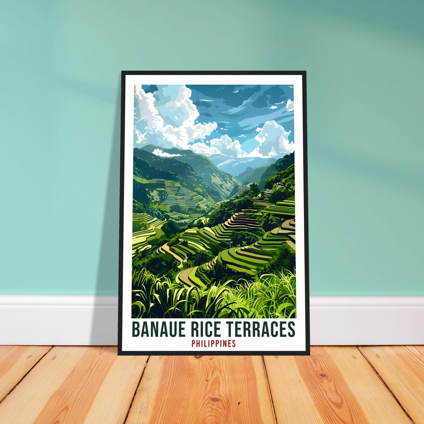 Banaue Rice Terraces Philippines Travel Print Wall Art Wall Hanging Home Décor Banaue Gift Artwork Travel Art Philippines Travel Poster
