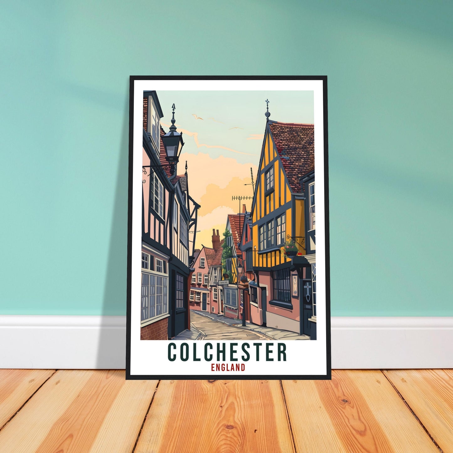 Colchester Travel Print England Home Decoration Wall Art Gift Wall Hanging Art Lover English Artwork Colchester UK Travel Poster Print