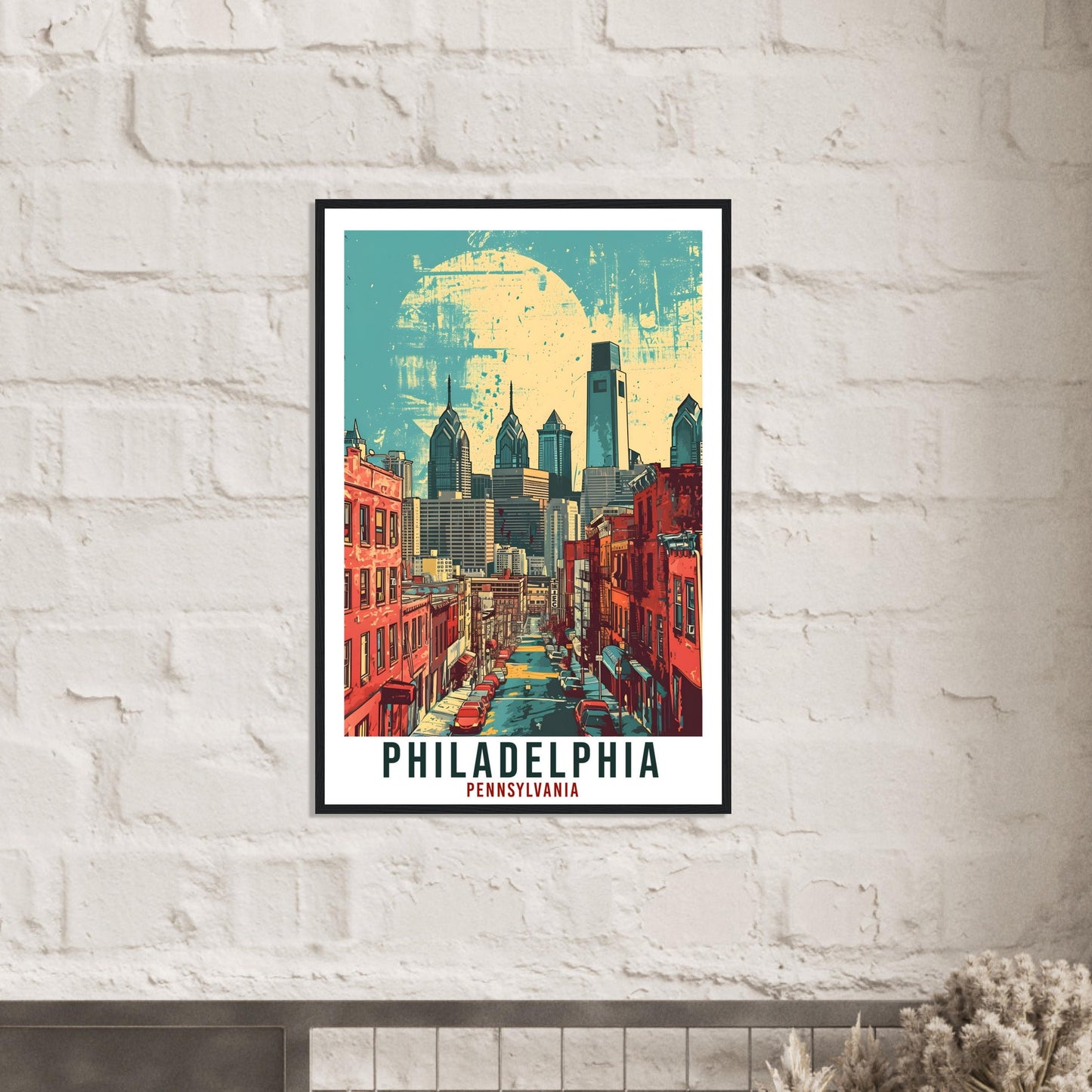 Philadelphia Travel Print Pennsylvania Wall Art Philadelphia Travel Poster Wall Art Philadelphia Art Lovers Gift Philadelphia Travel Art