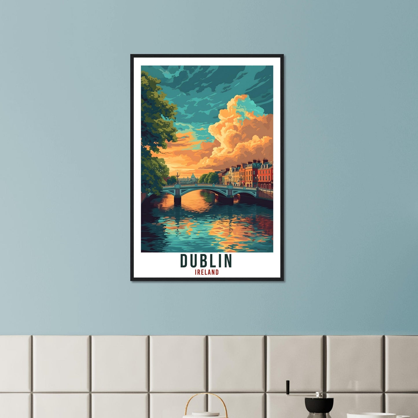 Dublin Travel Print Ireland Home Decoration Irish Dublin Wall Art Gift Wall Hanging Art Lover Irish Artwork Ireland Dublin Travel Poster