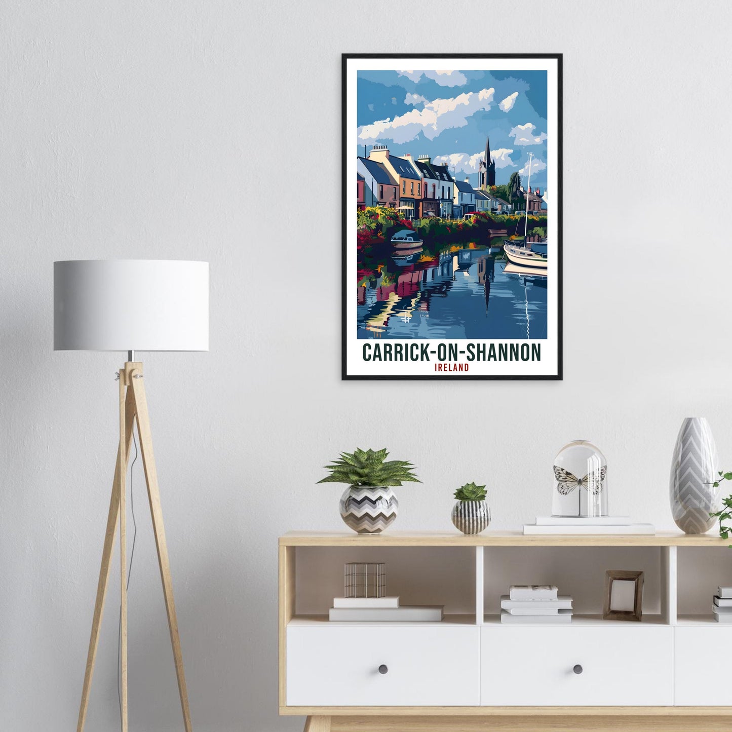 Carrick-On-Shannon Travel Print Ireland Wall Art Wall Hanging Home Décor Gift Art Lovers Irish Leitrim Artwork Gift Ireland Travel Poster