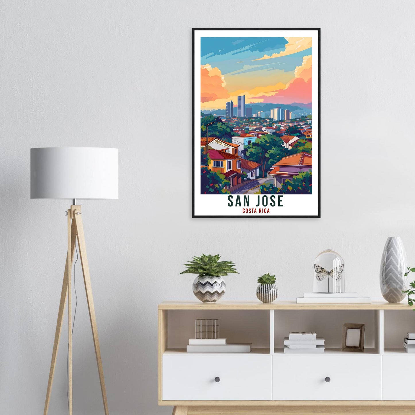 San Jose Costa Rica Travel Print Wall Art Wall Hanging Home Décor San Jose Gift Wall Art Artwork Travel Art Costa Rica City Travel Poster