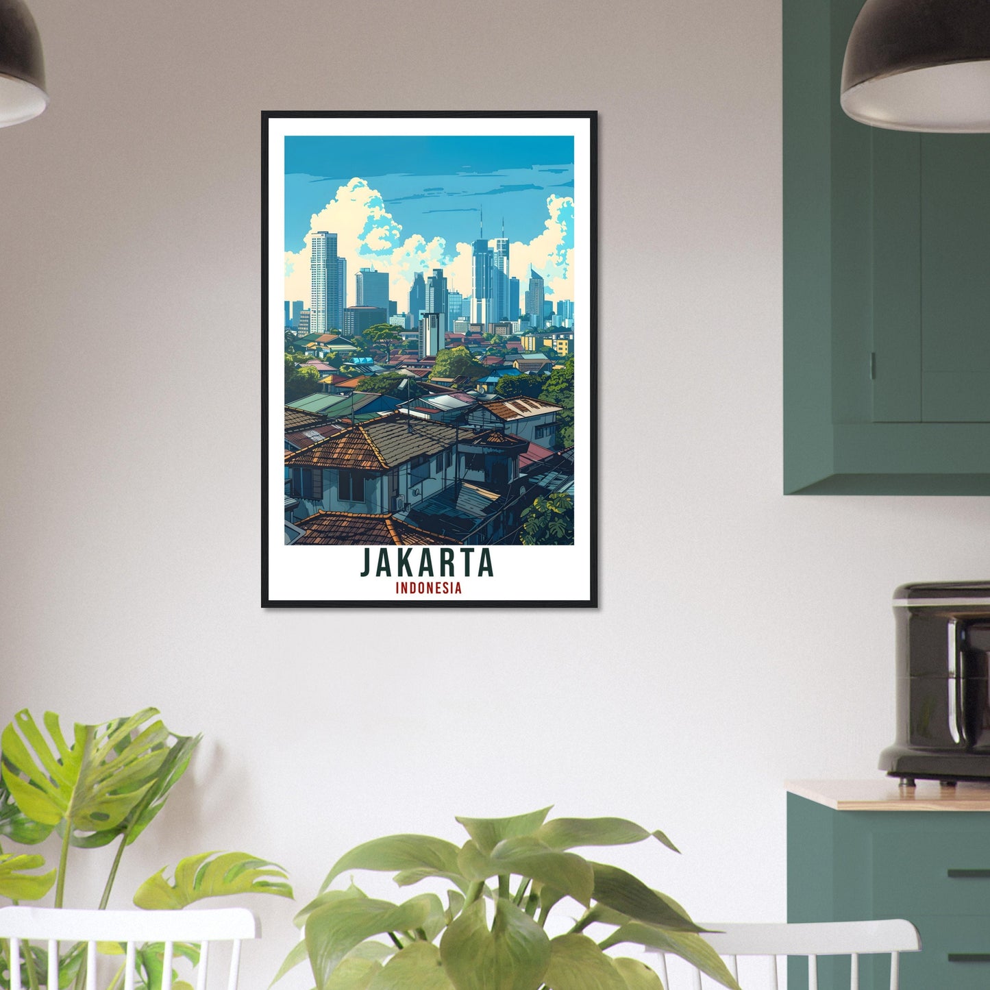 Jakarta Travel Print Wall Art Wall Hanging Home Décor Jakarta Gift Landmark Artwork Travel Art Lovers Indonesia Jakarta City Travel Poster