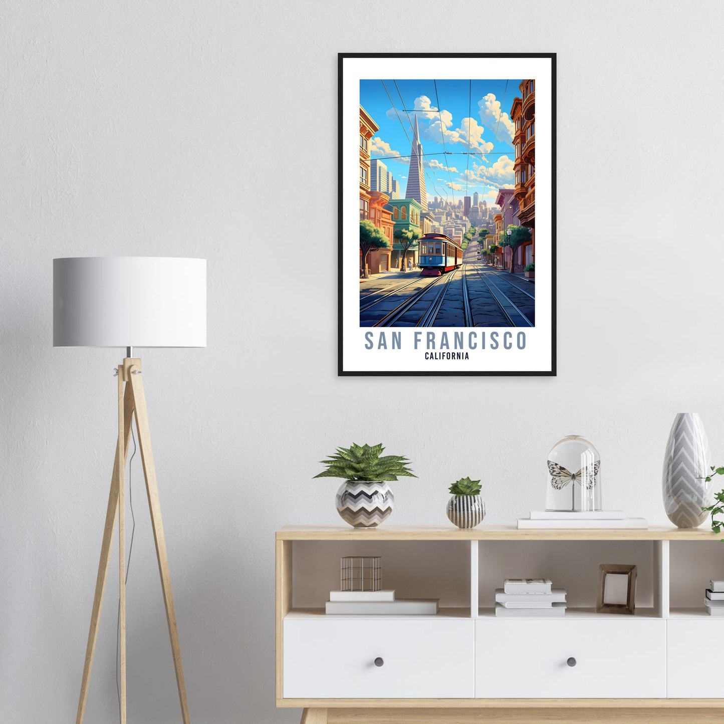 San Francisco Travel Print Wall Art San Francisco Street Wall Hanging Travel Poster San Fran USA Home Decor United States Gift Travel Art