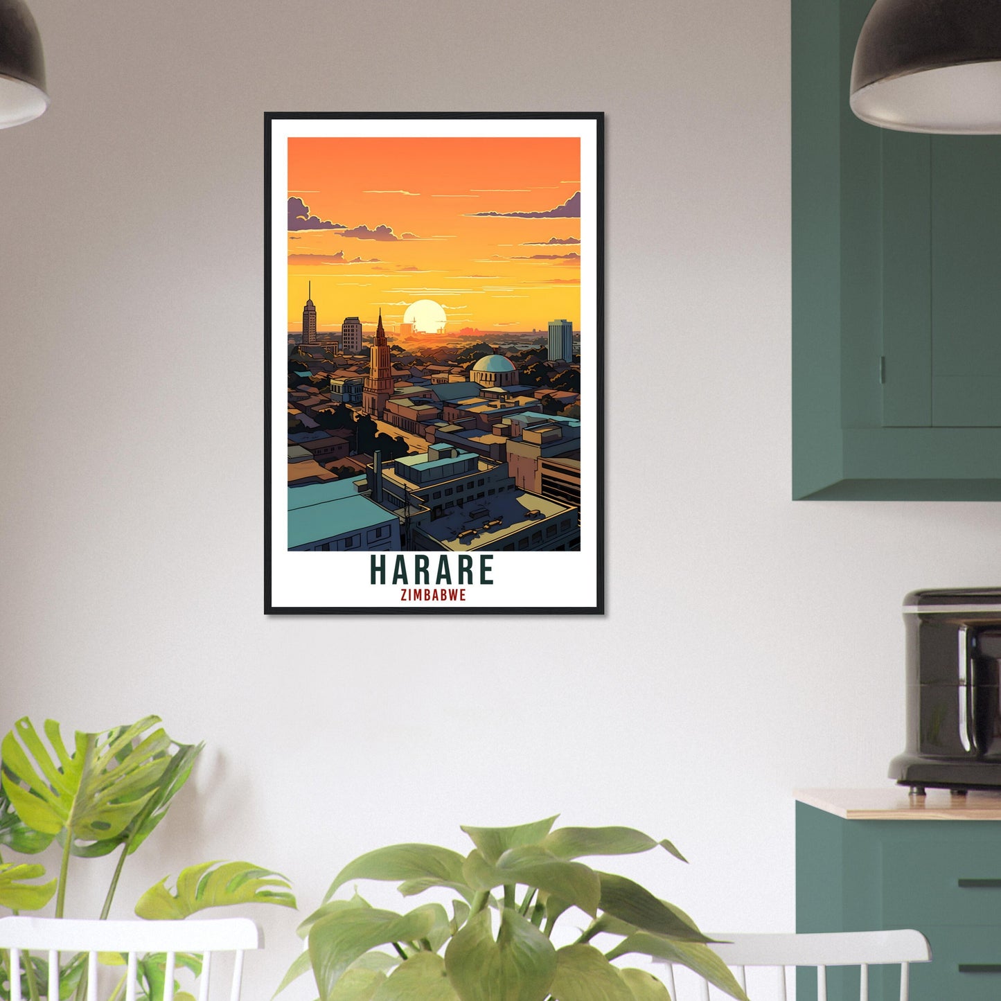 Harare Zimbabwe Travel Print Wall Art Wall Hanging Home Décor Harare Gift Art Lovers Zimbabwe Artwork Gift Print African Landmark Poster