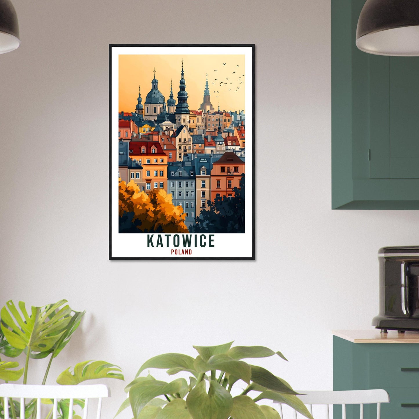 Katowice Travel Print Poland Home Decor Katowice Wall Art Gift Wall Hanging Art Lover Katowice Polish Artwork Travel Poster Poland Travel