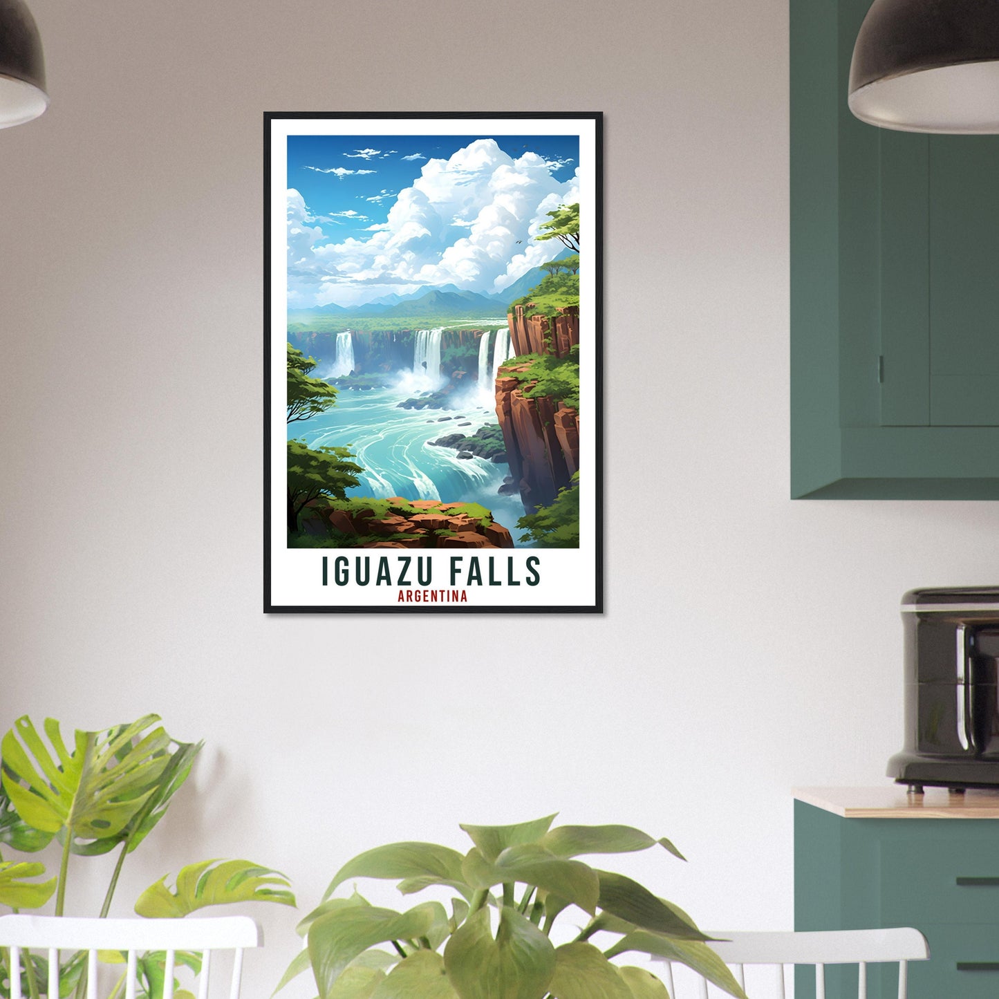 Iguazu Falls Travel Print Wall Art Iguazu Argentina City Landscape Artwork Iguazu Falls Art Gift Iguazu Falls Travel Poster Argentinian Art