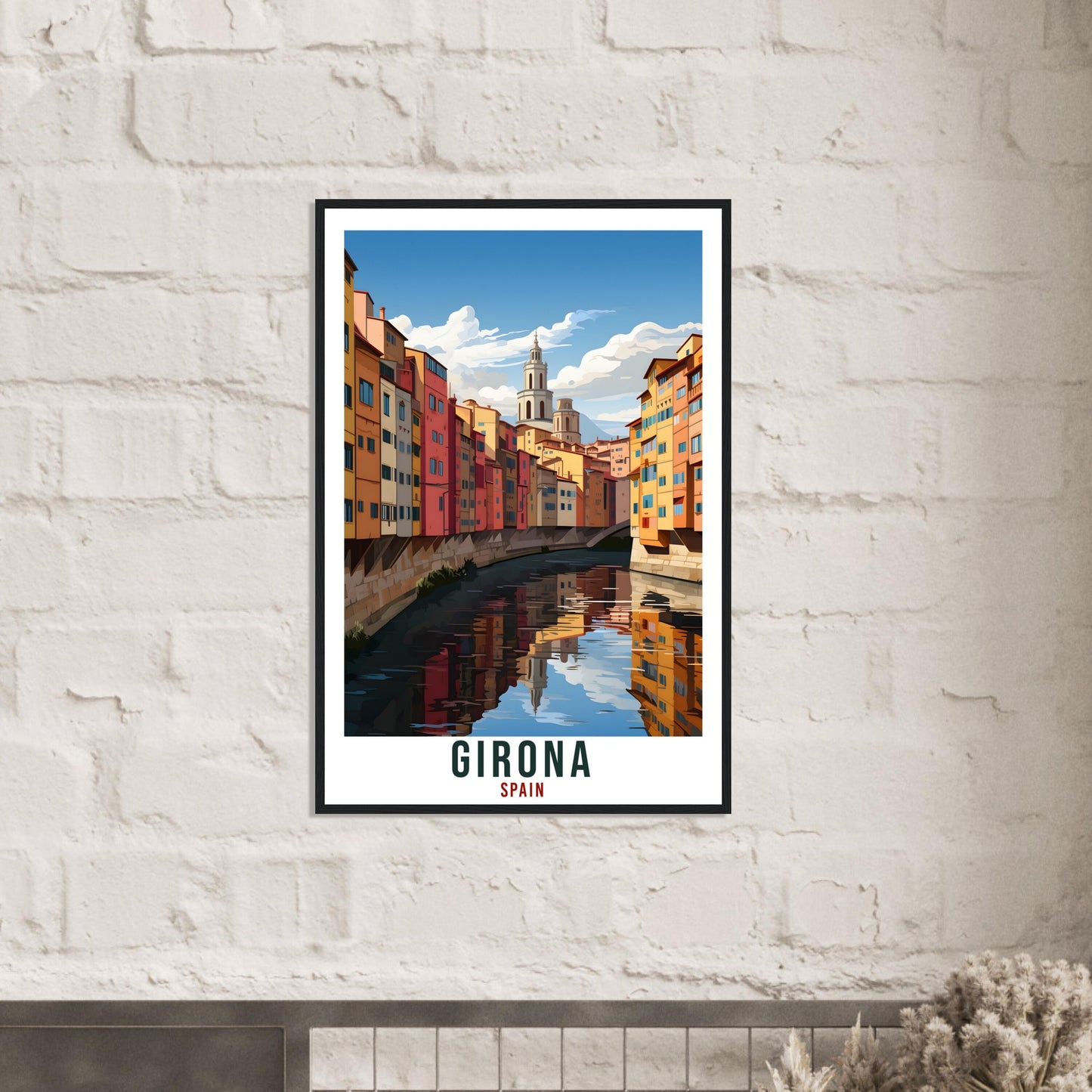 Girona Travel Print Spain Home Decoration Girona Spanish City Wall Art Gift Wall Hanging Art Lover Spain Artwork Girona Travel Poster Gift