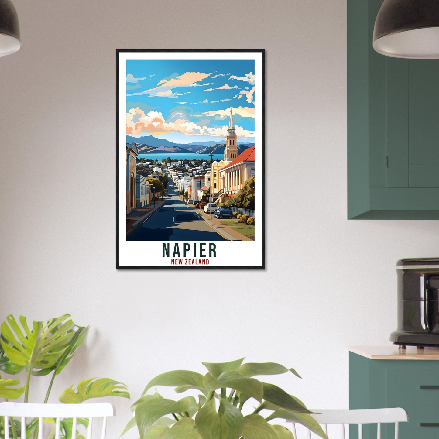 Napier Travel Print Wall Art Napier New Zealand Home Decor Artwork Napier Art Gifts Napier Travel Poster New Zealand Art Lovers Gift