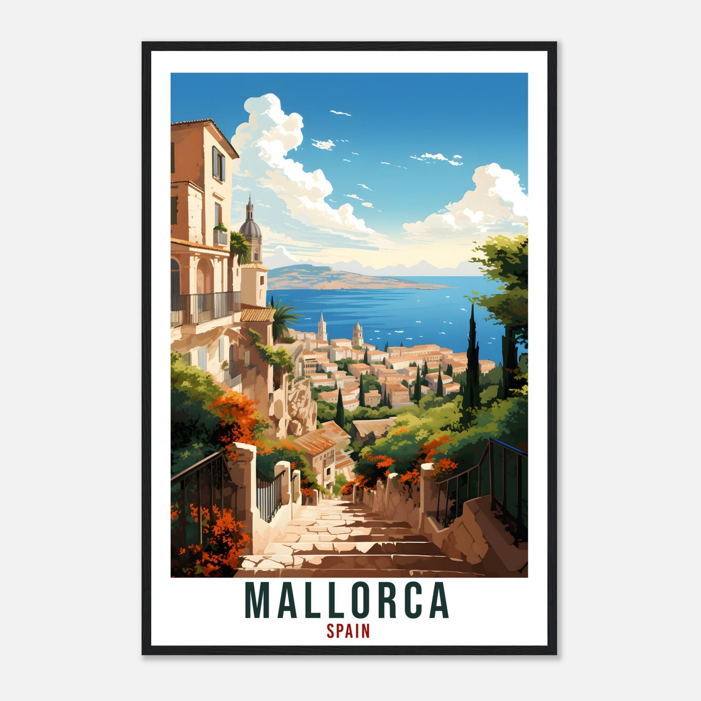 Mallorca Travel Print Spain Home Decor Mallorca Spanish Island Wall Art Gift Wall Hanging Art Lover Spain Artwork Mallorca Travel Poster