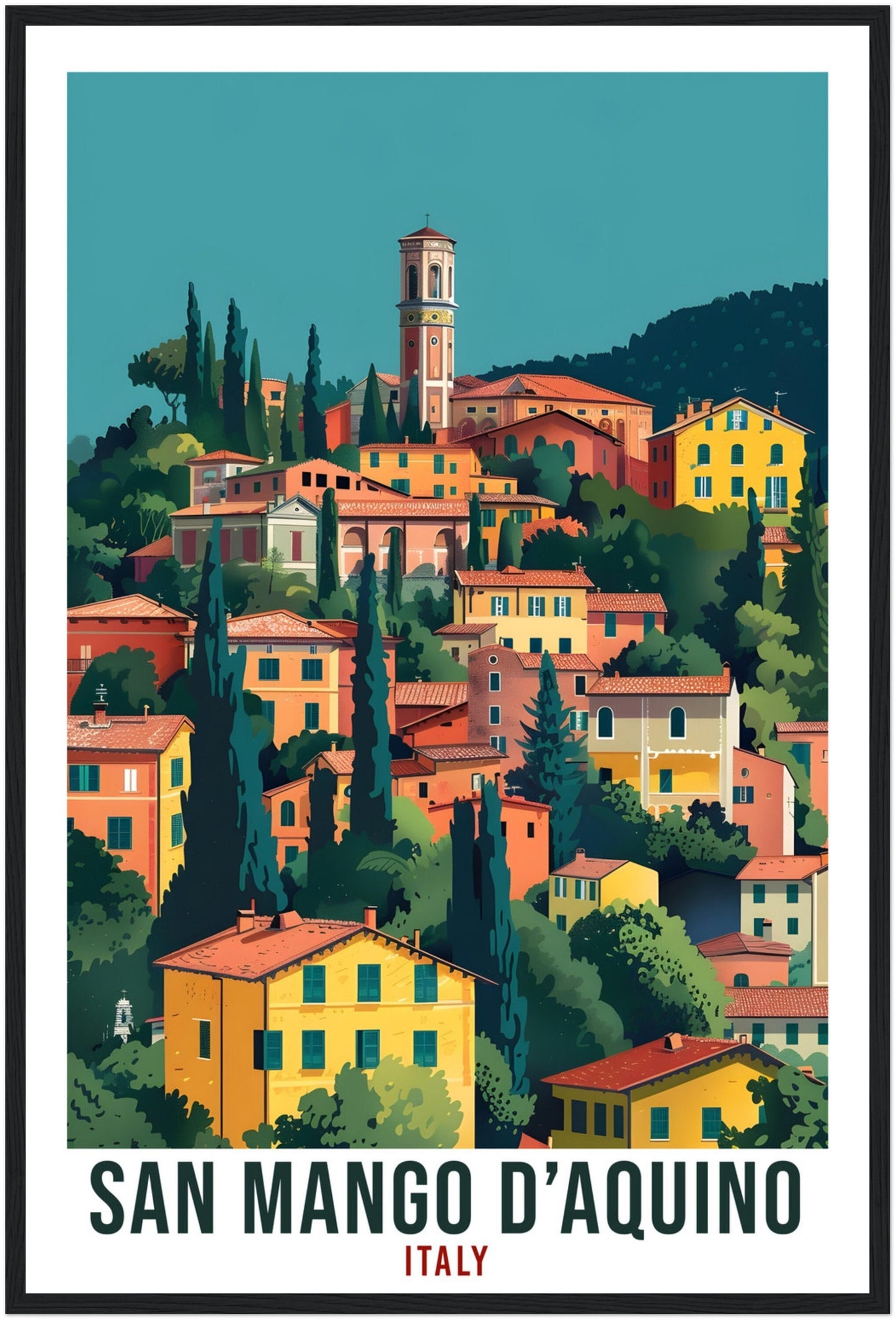 San Mango d'Aquino Italy Travel Print Italy Wall Art Wall Hanging Home Décor San Mango d'Aquino Gift Italy Travel Art Italian Travel Poster