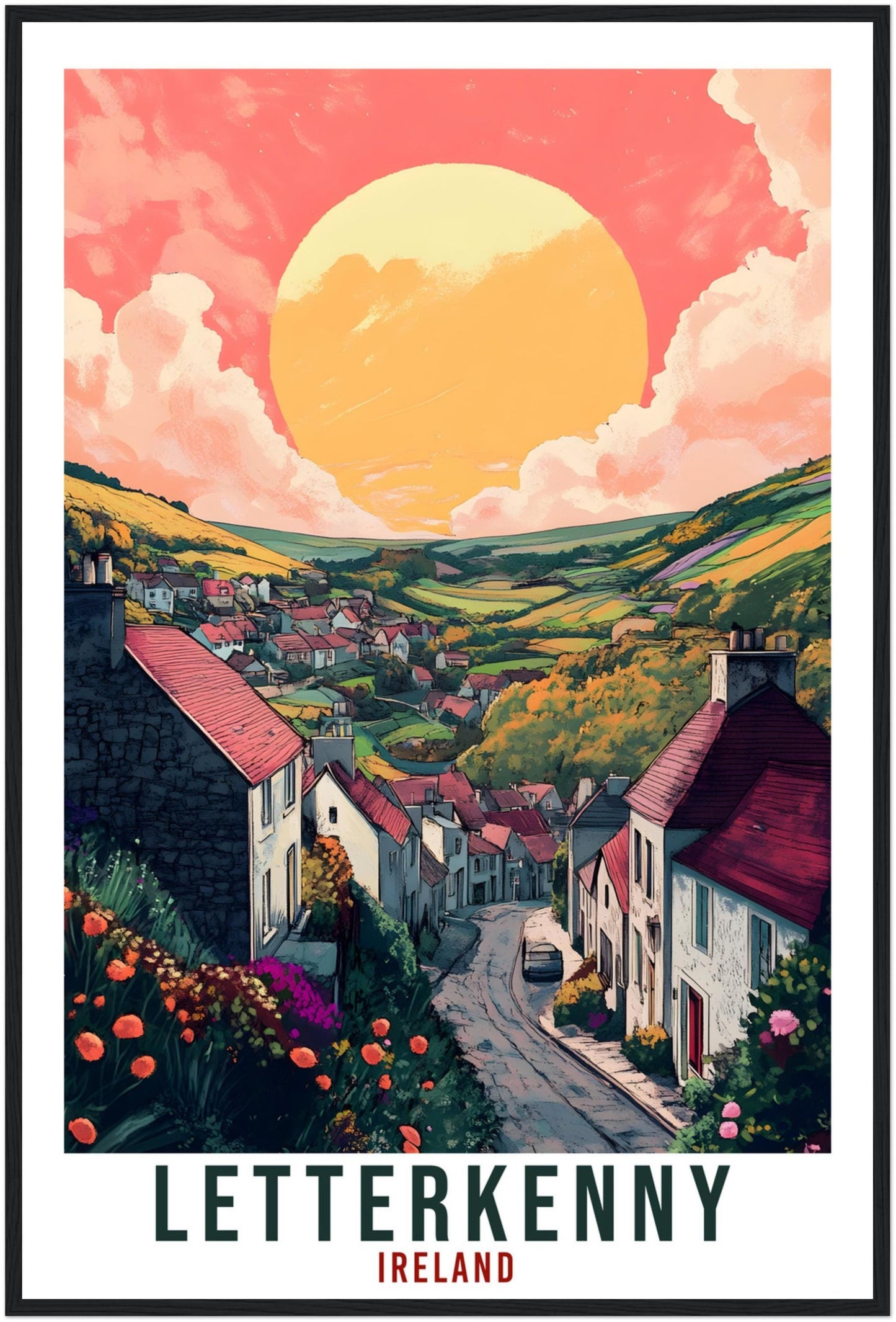 Letterkenny Travel Print Ireland Home Decor Wall Art Gift Wall Hanging Art Lover Letterkenny Irish Artwork Travel Poster Ireland Travel Art