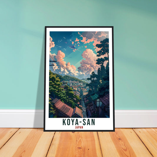 Koya-San Travel Print Japan Home Decoration Wall Art Gift Wall Hanging Art Lover Japanese Artwork Japan Koya-San Travel Poster Holiday Print