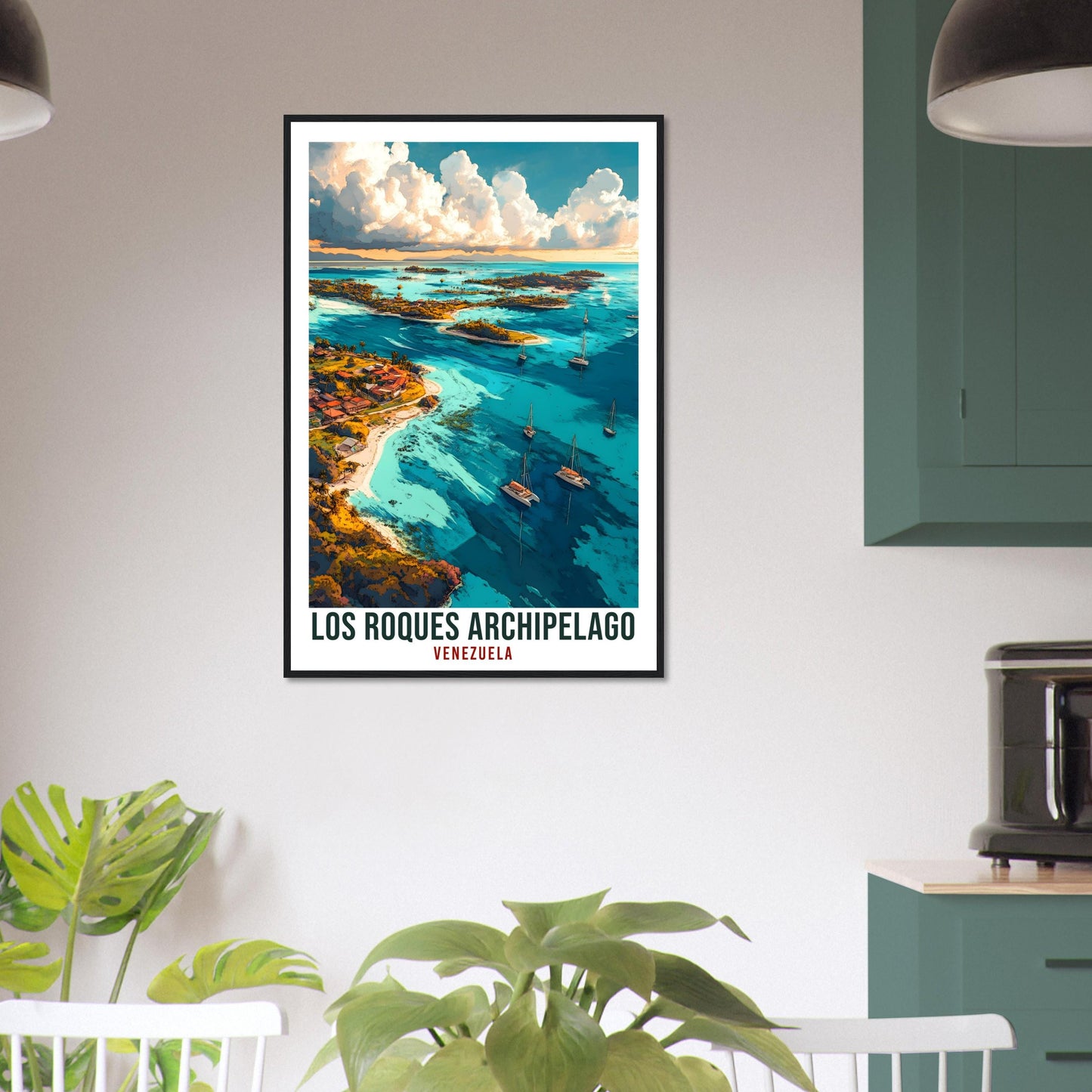 Los Roques Archipelago Travel Print Venezuela Decor Wall Art Wall Hanging Art Lover Los Roques Venezuelan Artwork Travel Poster Travel Art
