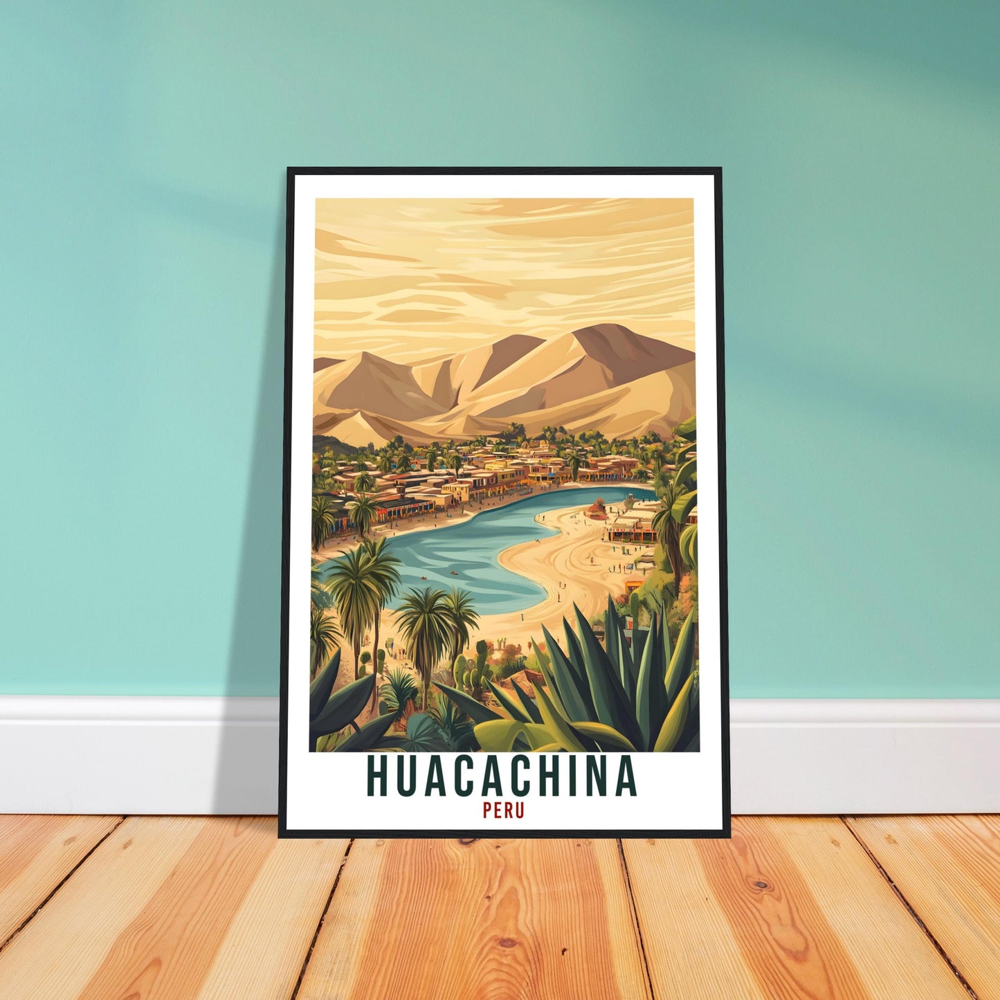 Huacachina Travel Print Peru Home Decor Huacachina Wall Art Gift Wall Hanging Art Lover Huacachina Peruvian Artwork Travel Poster Travel Art