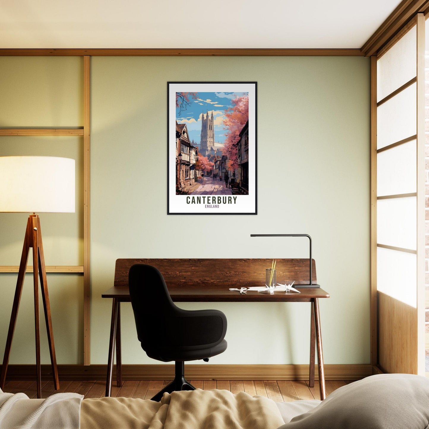 Canterbury Travel Print Home Decor Canterbury England Wall Hanging Canterbury Artwork Gift Canterbury Travel Poster Artwork UK Wall Art