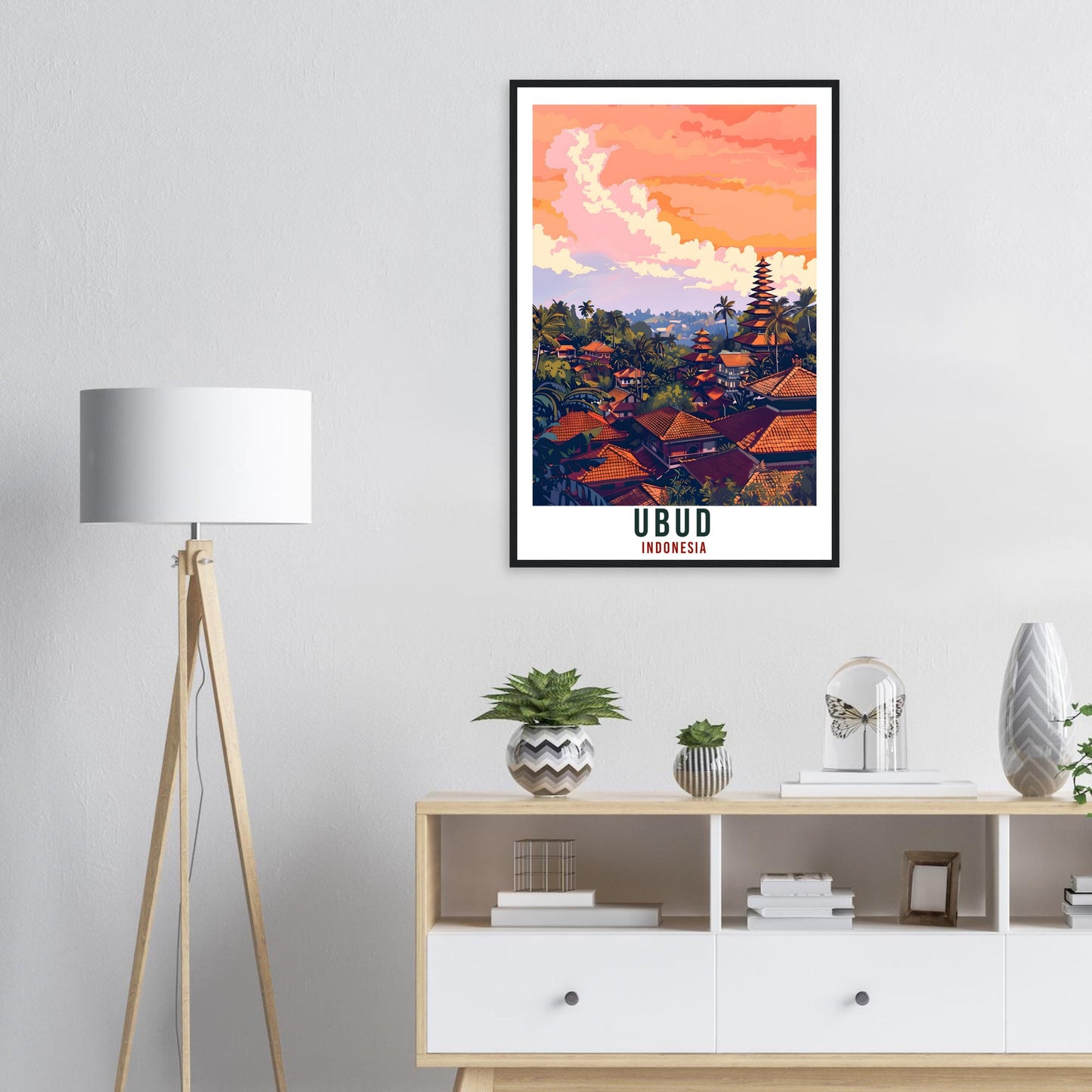 Ubud Bali Travel Print Bali Wall Art Wall Hanging Home Décor Ubud Gift Landmark Artwork Travel Art Lovers Indonesia Ubud Travel Poster