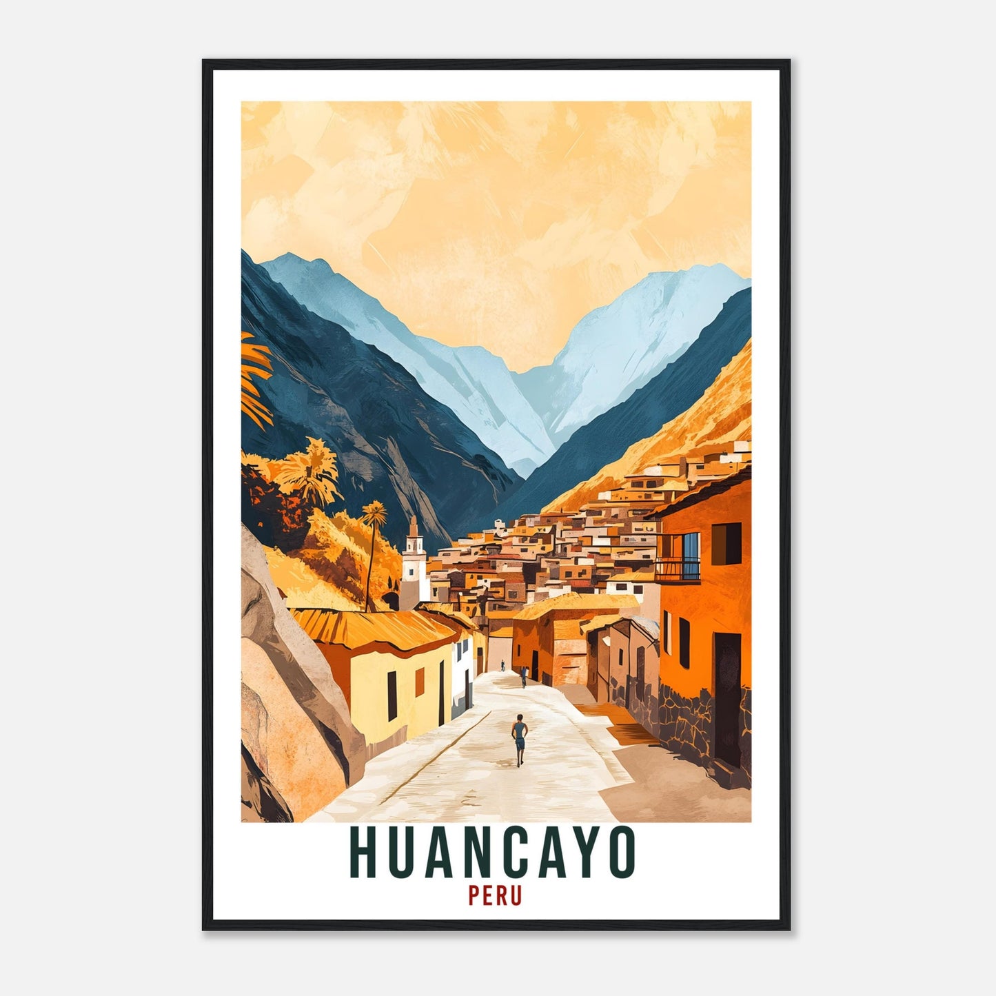 Huancayo Travel Print Peru Home Decor Huancayo Wall Art Gift Wall Hanging Art Lover Huancayo Peruvian Artwork Travel Poster Peru Travel Art