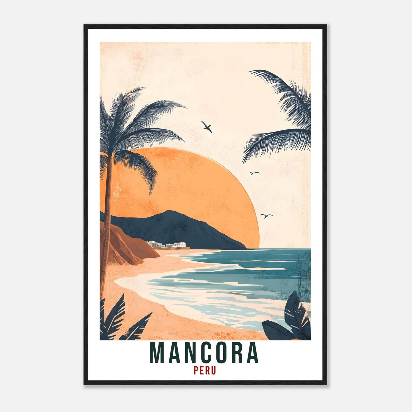 Mancora Travel Print Peru Home Decor Mancora Wall Art Gift Wall Hanging Art Lover Mancora Peruvian Artwork Travel Poster Travel Art Peru