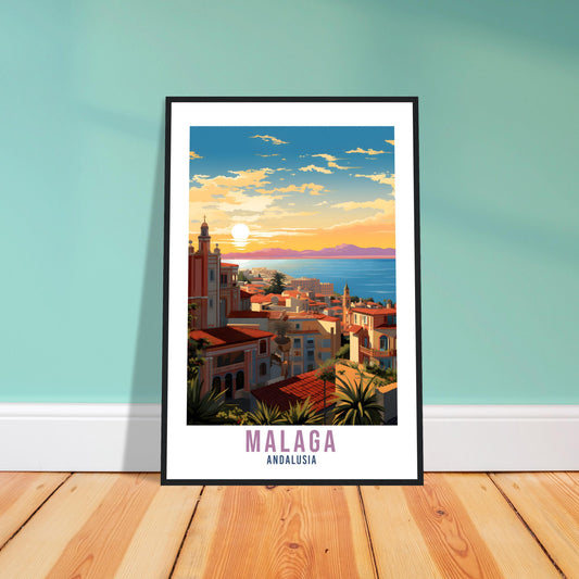 Malaga Travel Poster Wall Art Malaga Wall Hanging Home Décor Malaga Gift Art Lovers Vintage Spain Art Malaga Print Malaga Spain Wall Art