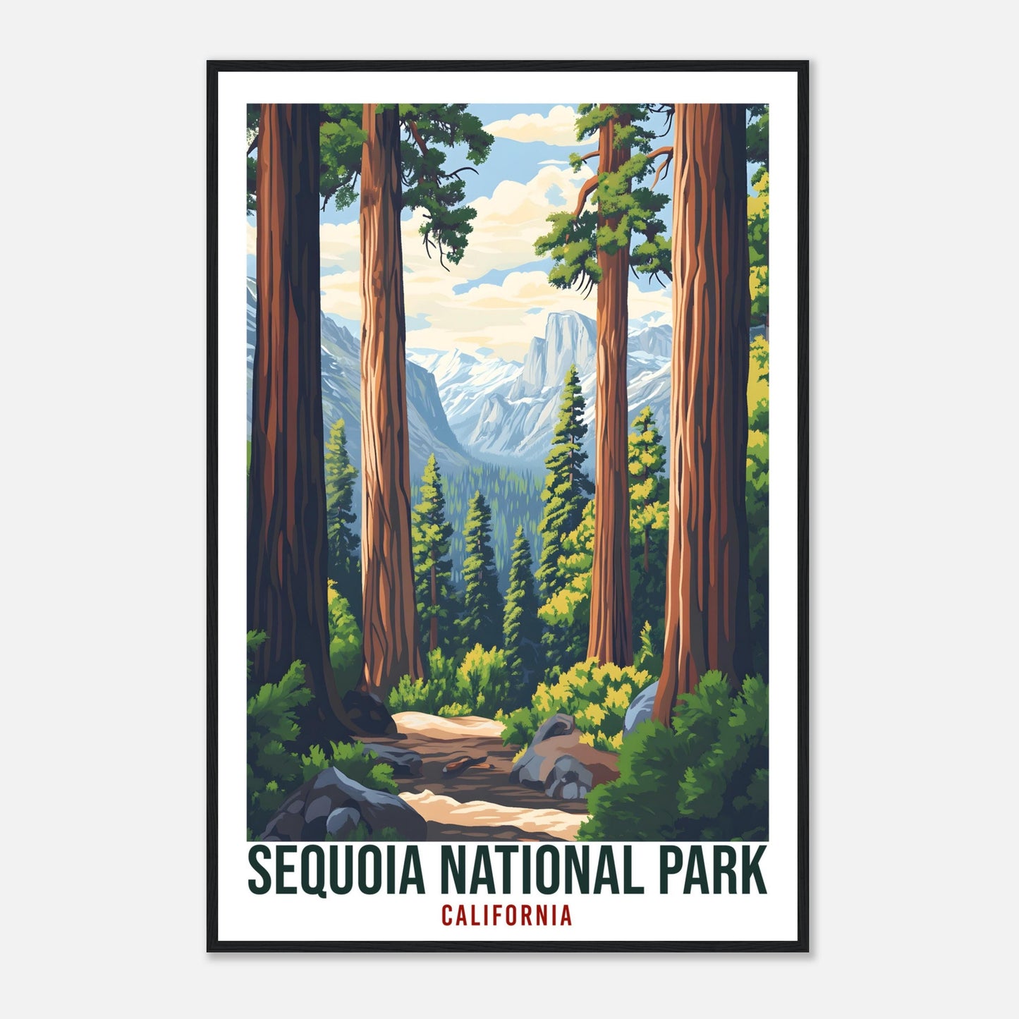 Sequoia National Park California USA Travel Print Wall Art Wall Hanging Home Décor Sequoia Park Gift Travel Art USA Artwork Travel Poster