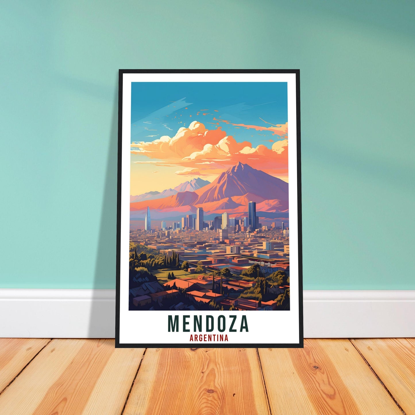 Mendoza Travel Print Wall Art Mendoza Argentina City Landscape Artwork Mendoza Art Gifts Mendoza Travel Poster Argentinian Art Lovers Gift