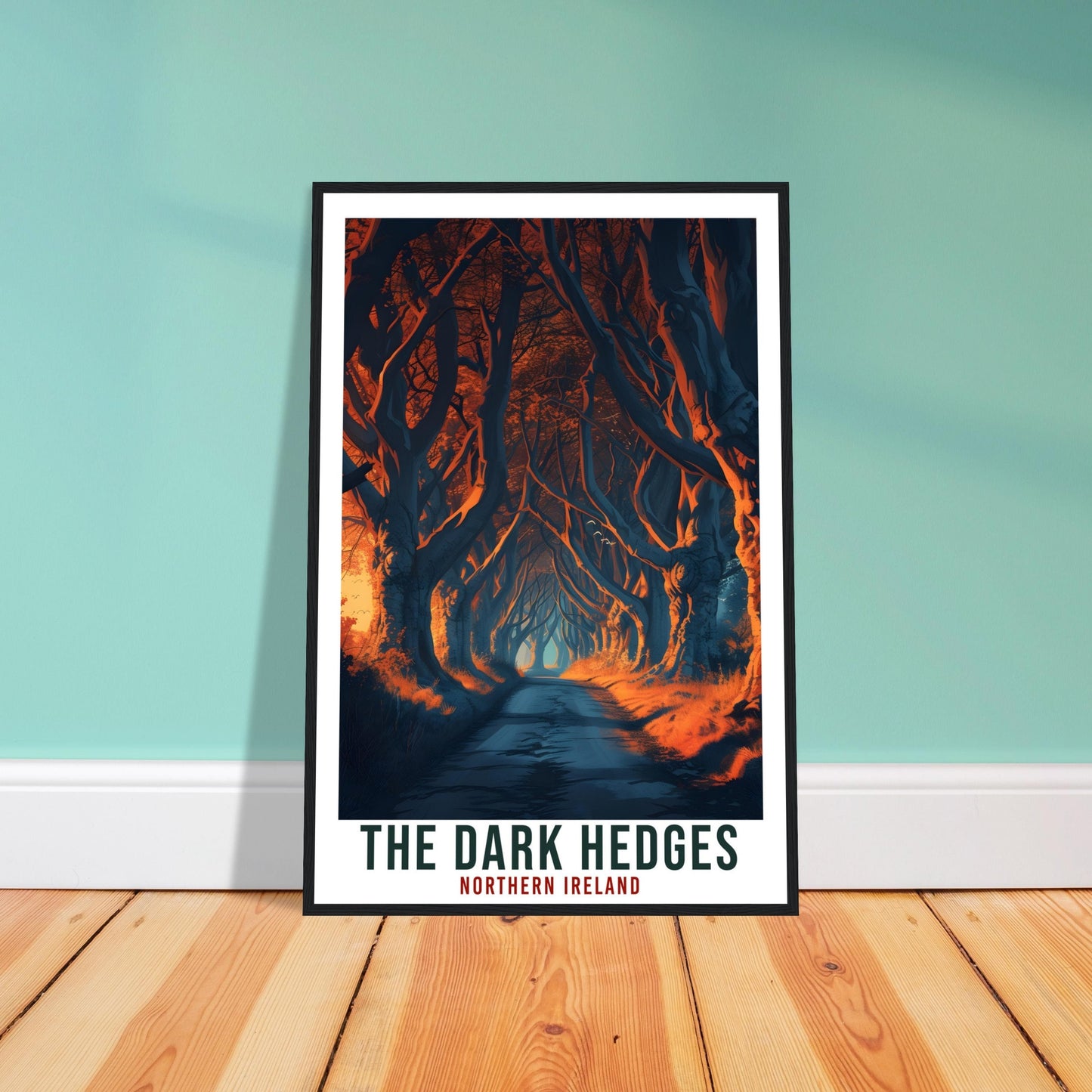 The Dark Hedges Travel Print Northern Ireland Coast Home Decoration Wall Art Gift Wall Hanging Art Lover Irish Artwork Ireland Travel Poster