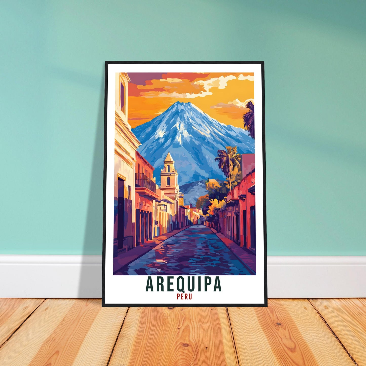 Arequipa Travel Print Peru Home Decor Arequipa Wall Art Gift Wall Hanging Art Lover Arequipa Peruvian Artwork Travel Poster Travel Art Peru