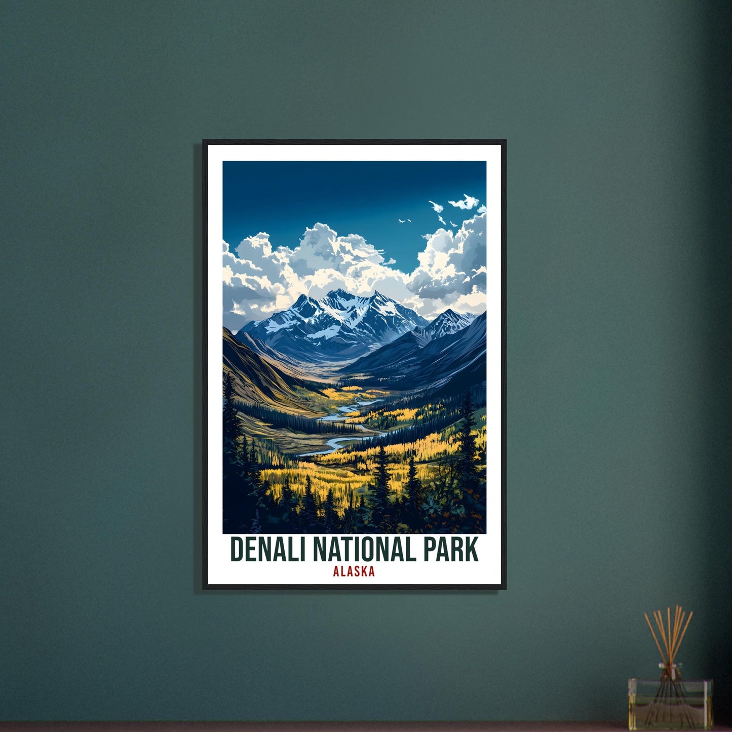Denali National Park Alaska USA Travel Print Wall Art Wall Hanging Home Décor Denali National Park Gift Travel Art USA Artwork Travel Poster