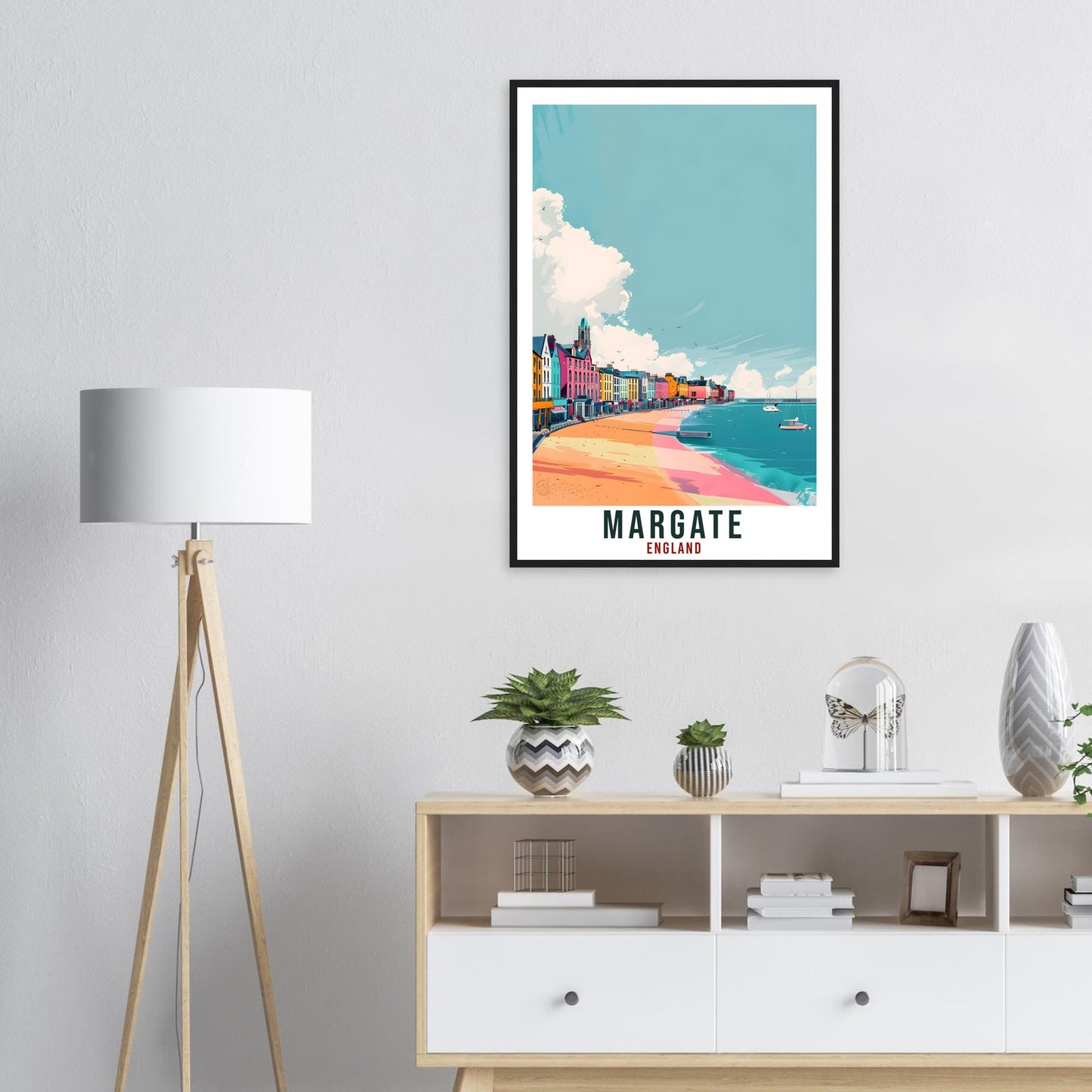 Margate Travel Print Wall Art Wall Hanging Home Living Décor Margate Gift Art Lovers Gift UK Artwork Print Margate England Travel Poster