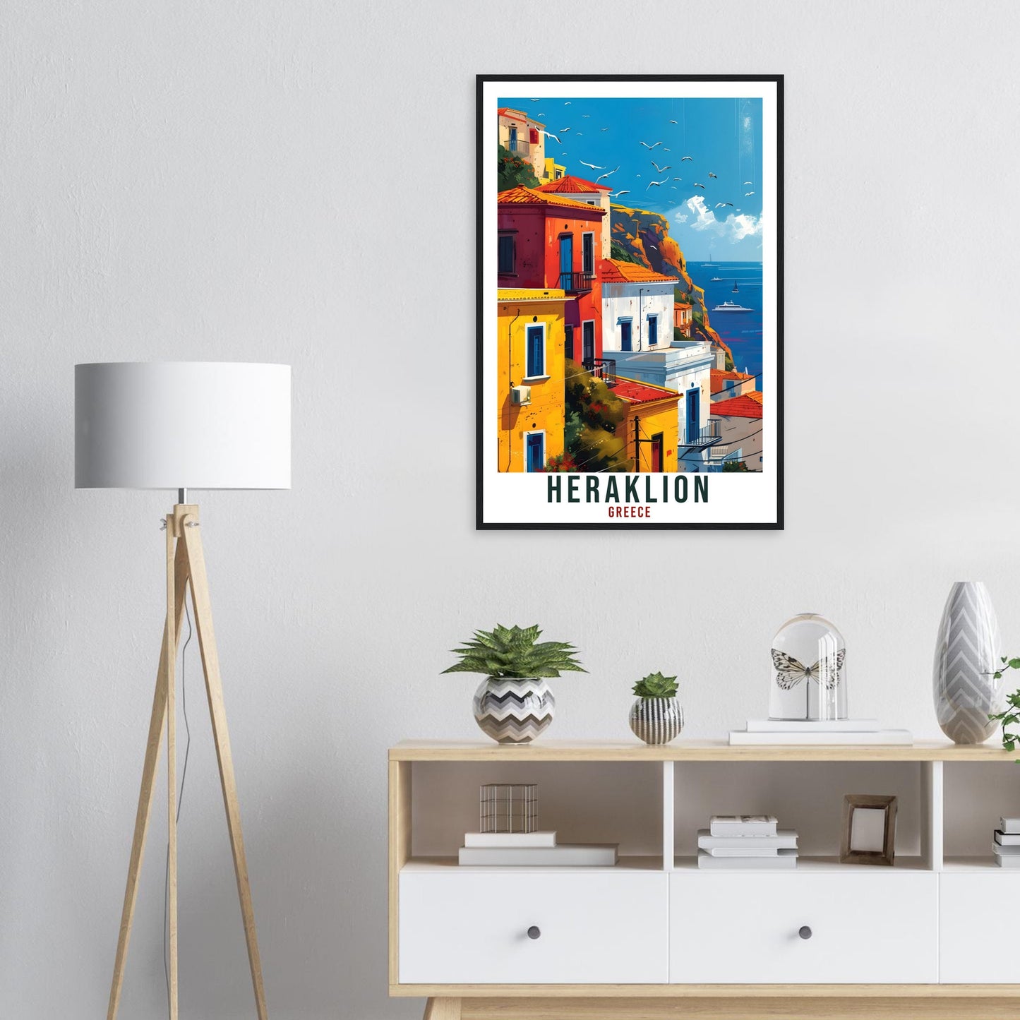 Heraklion Crete Travel Print Greece Home Decoration Greek City Wall Art Gift Wall Hanging Art Lover Greece Artwork Heraklion Travel Poster