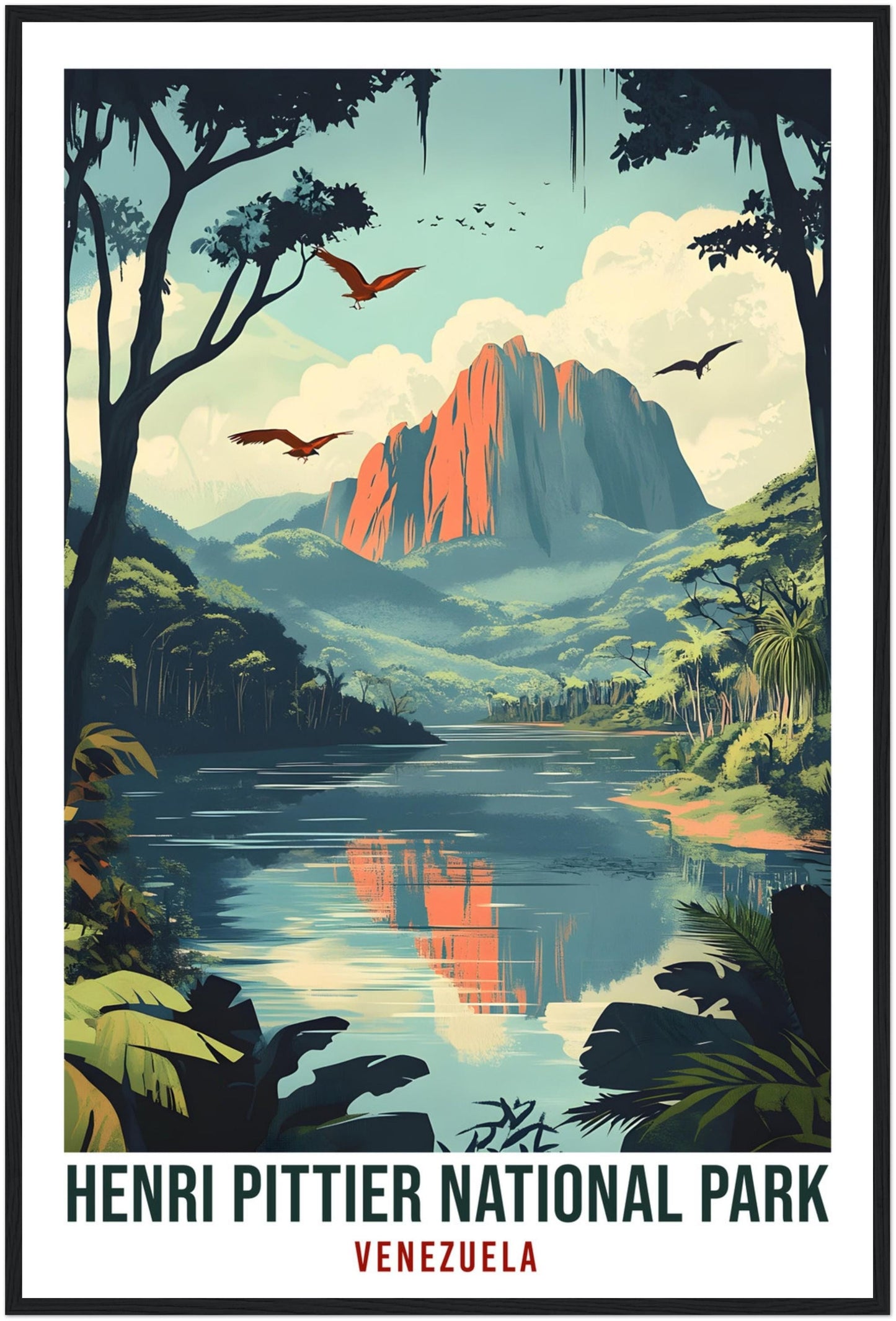 Henri Pittier National Park Travel Print Venezuela Decor Wall Art Gift Wall Hanging Art Lover Henri Pittier Venezuelan Artwork Travel Poster