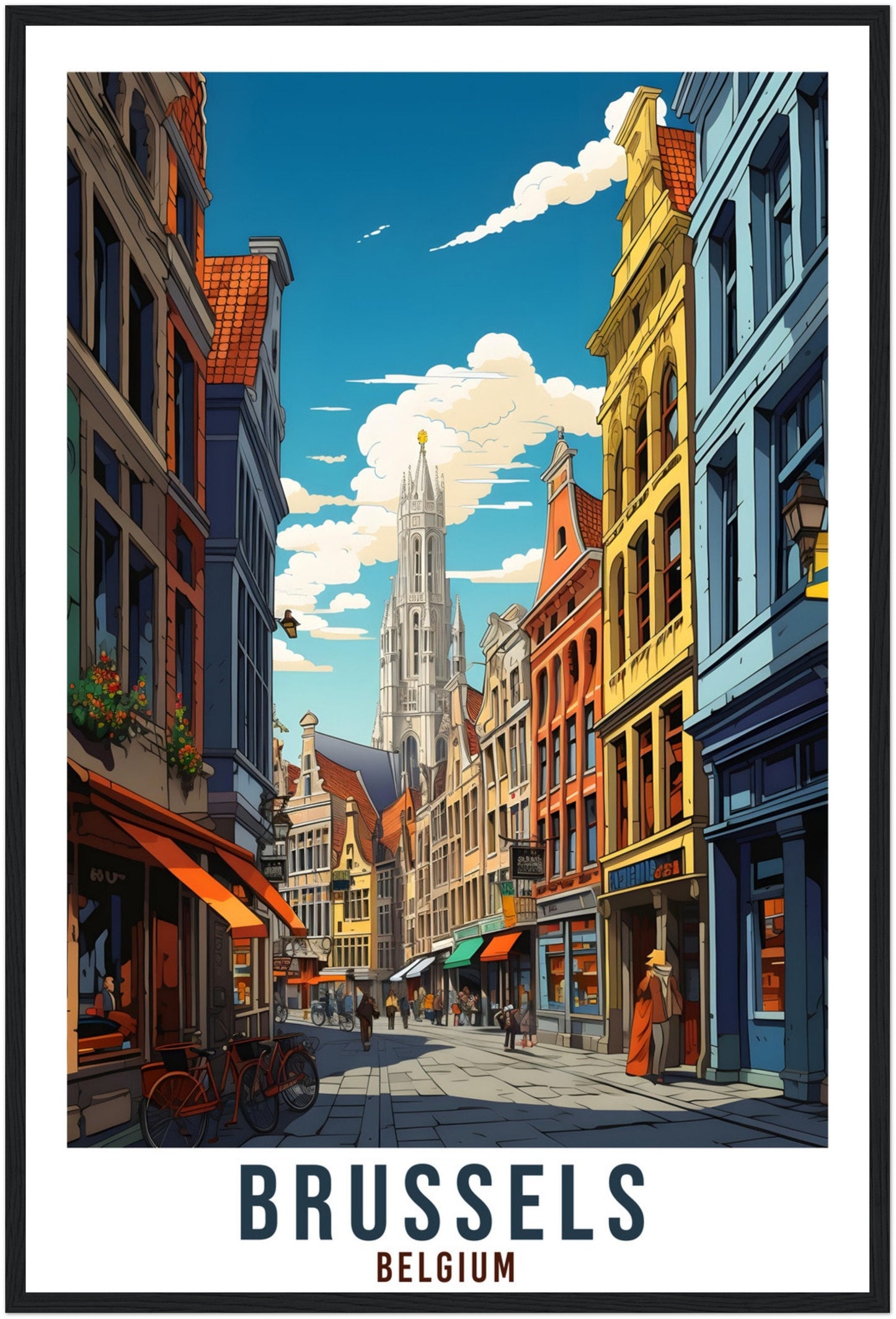 Brussels Belgium Travel Poster Wall Art Brussels Home Décor Artwork Wall Hanging Brussels Art Gifts Brussels Travel Print Belgian Art Lovers