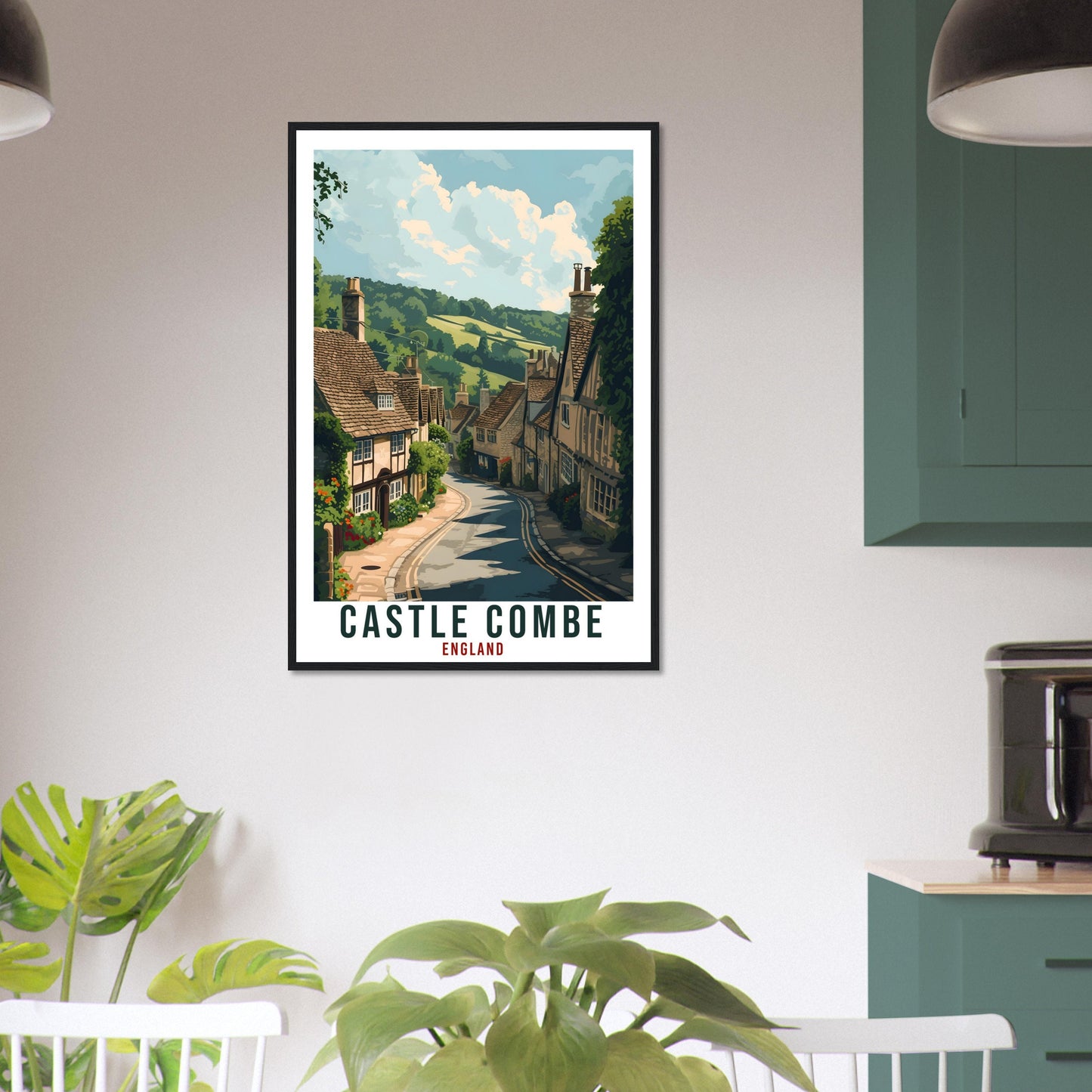 Castle Combe Travel Print England Wall Art England Wall Hanging Home Décor Gift Art Lovers English Artwork Gift Print Castle Combe Poster