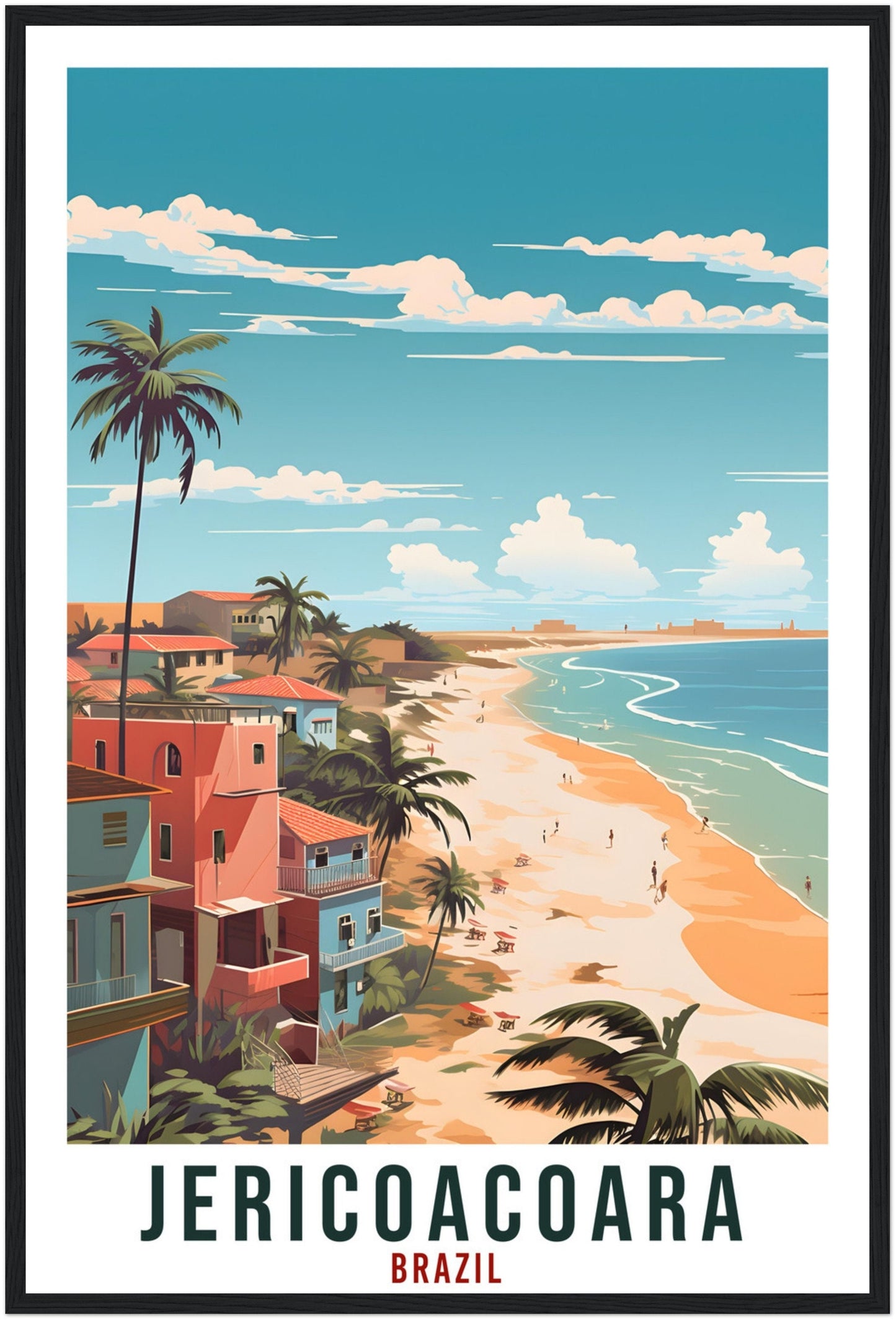 Jericoacoara Travel Print Wall Art Jericoacoara Brazil Wall Hanging Artwork Brazil Art Gift Jericoacoara Travel Poster Brazil Art Lover Gift