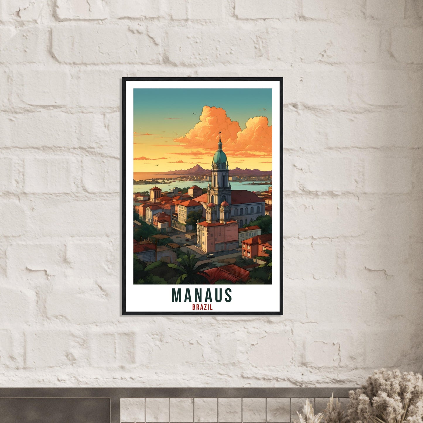 Manaus Travel Print Wall Art Manaus Brazil Wall Hanging Artwork Manaus Art Gifts Manaus Travel Poster Brazil Home Decor Art Lovers Gift