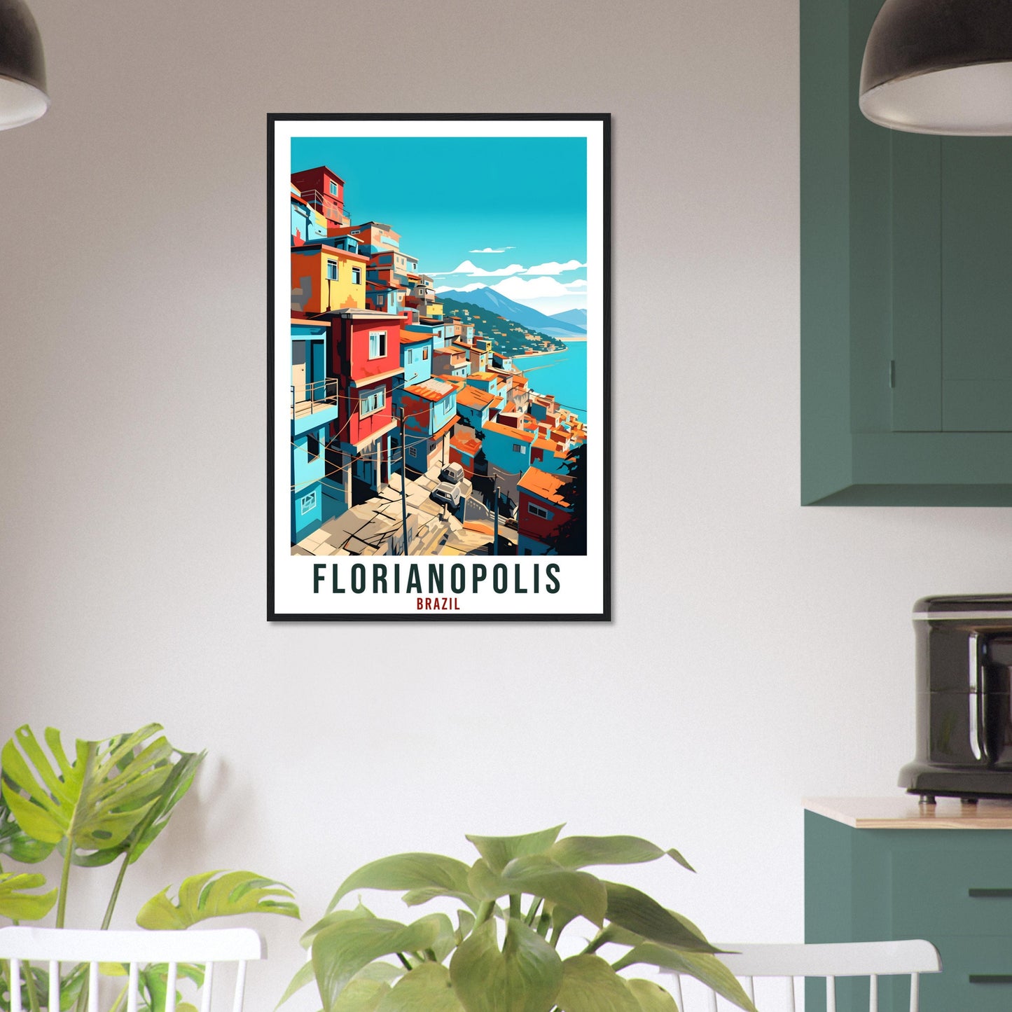 Florianopolis Travel Print Wall Art Florianopolis Brazil Wall Hanging Artwork Art Gifts Florianopolis Travel Poster Brazil Art Lovers Gift