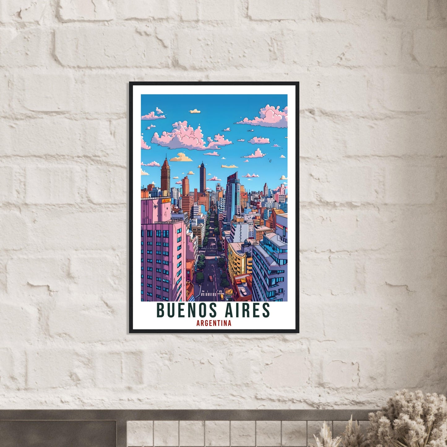 Buenos Aires Argentina Travel Print Wall Art Wall Hanging Home Décor Buenos Aires Gift Landmark Artwork Travel Art Argentina Travel Poster