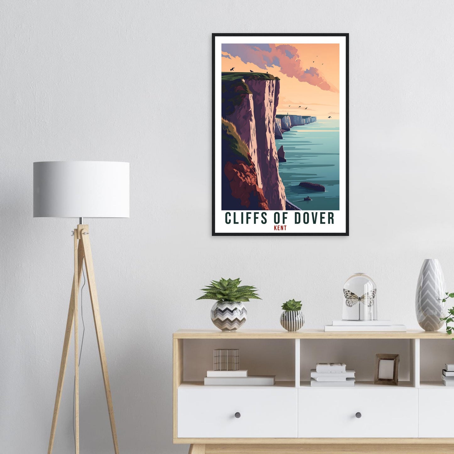 Cliffs Of Dover Travel Print English Wall Art Home Decor Wall Hanging Travel Art Gift Cliffs Of Dover Travel Poster Kent Landscape Artwork