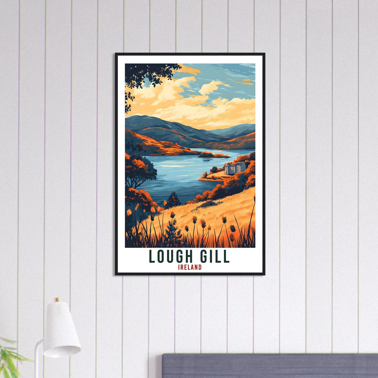 Lough Gill Travel Print Ireland Home Decor Lough Gill Wall Art Wall Hanging Art Lover Irish Artwork Travel Poster Lough Gill Ireland Travel