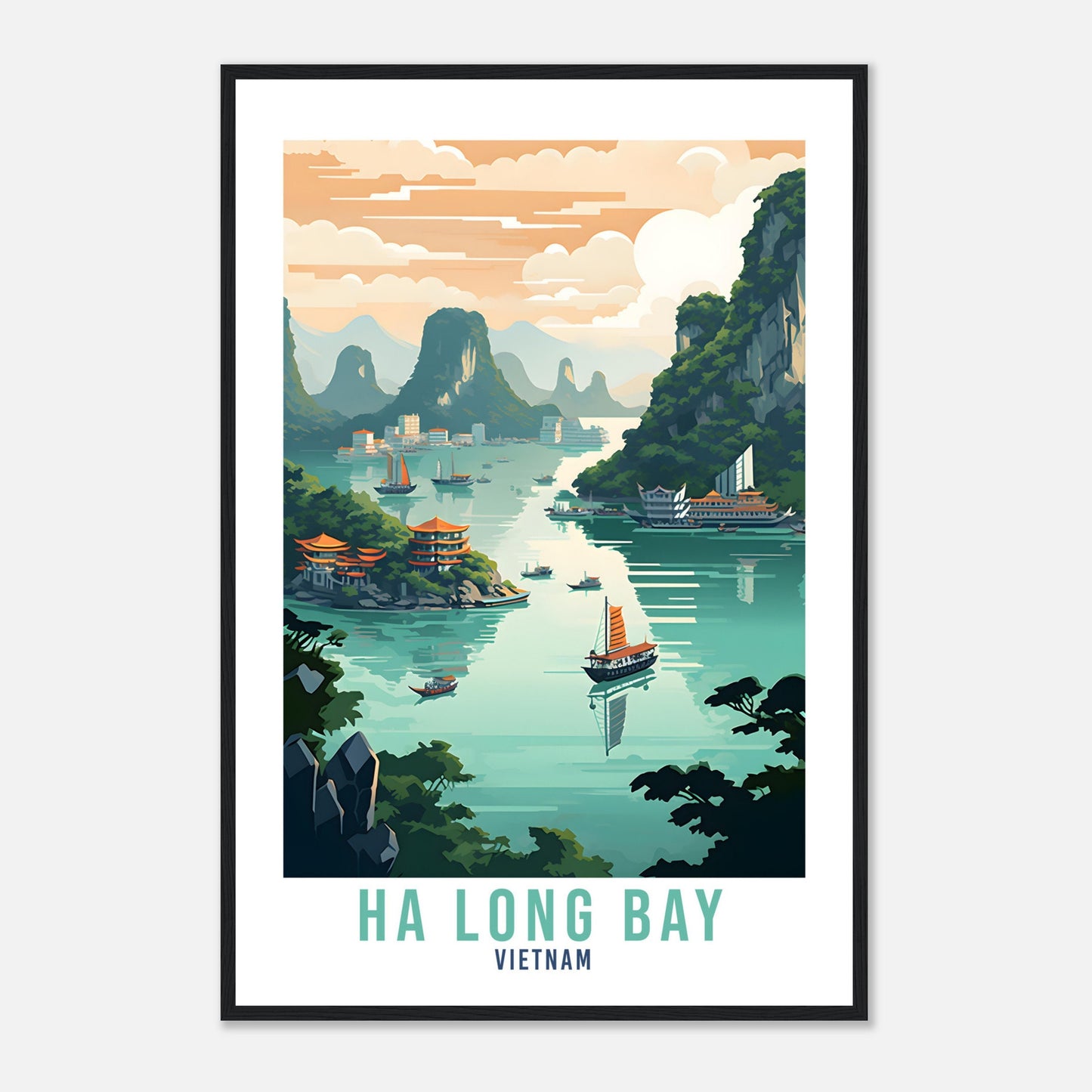 Ha Long Bay Travel Print Wall Art Ha Long Bay Wall Hanging Thailand Gift Holiday Print Art Print Ha Long Bay Travel Poster Ha Long Bay Print