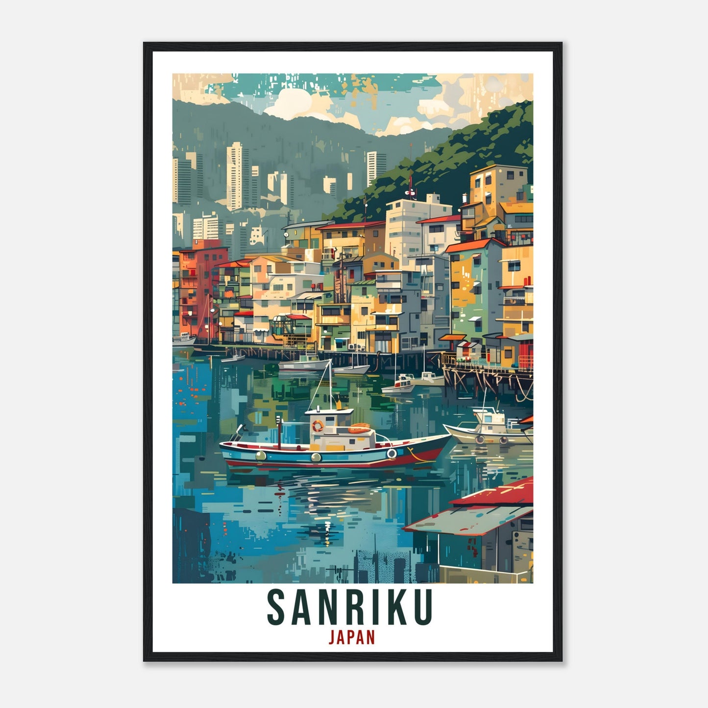 Sanriku Travel Print Japan Home Decoration Wall Art Gift Wall Hanging Art Lover Japanese Artwork Japan Sanriku Coast Travel Poster Print
